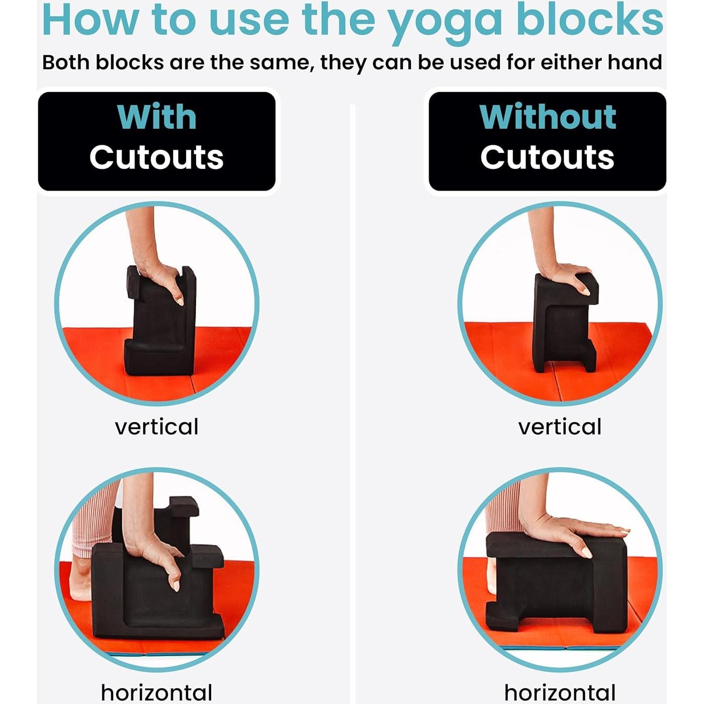 Bloques de Yoga Ergonómicos Lumia Wellness - Alivio Muñeca, 2 Pzas