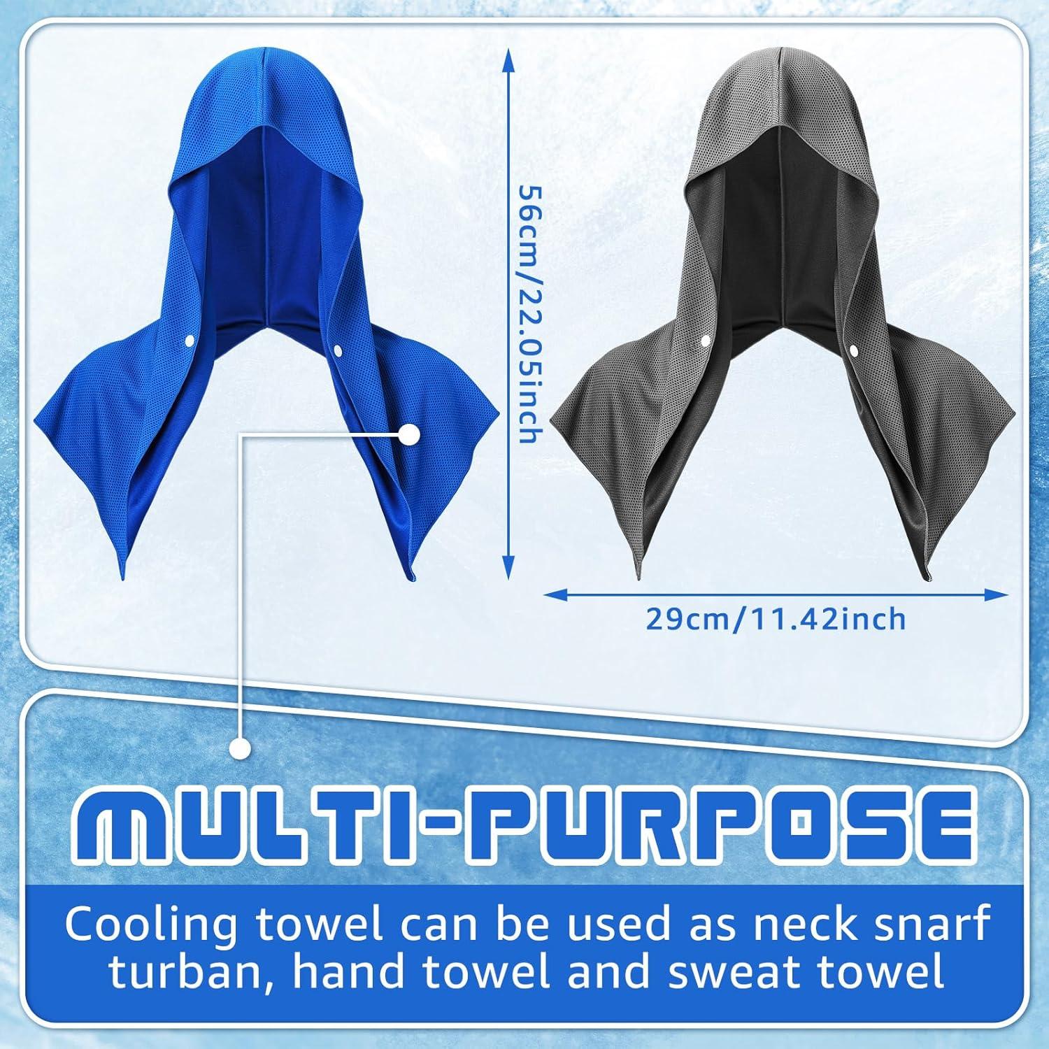 Toallas de Enfriamiento Bencailor 4 Piezas UPF 50 para Yoga y Fitness