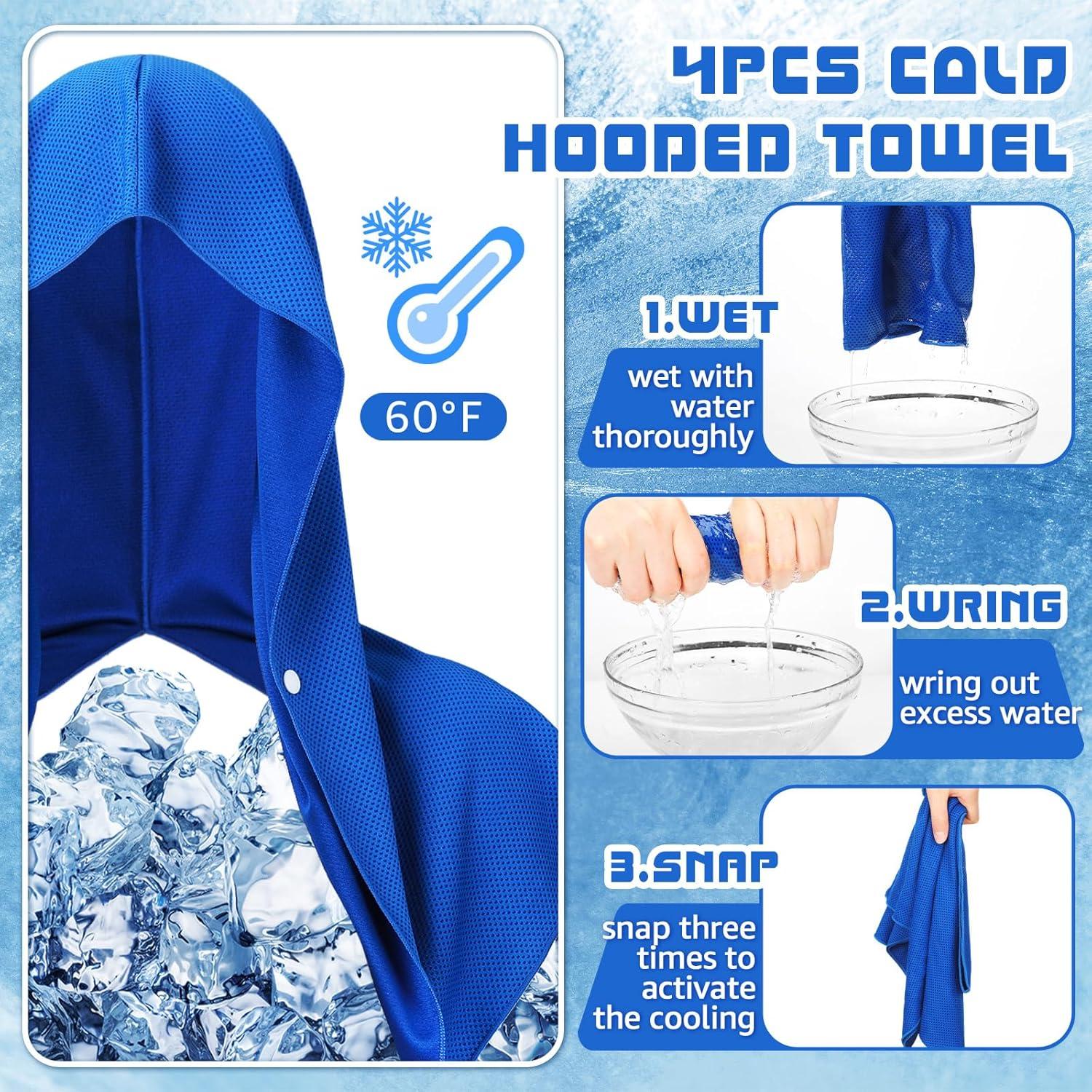 Toallas de Enfriamiento Bencailor 4 Piezas UPF 50 para Yoga y Fitness