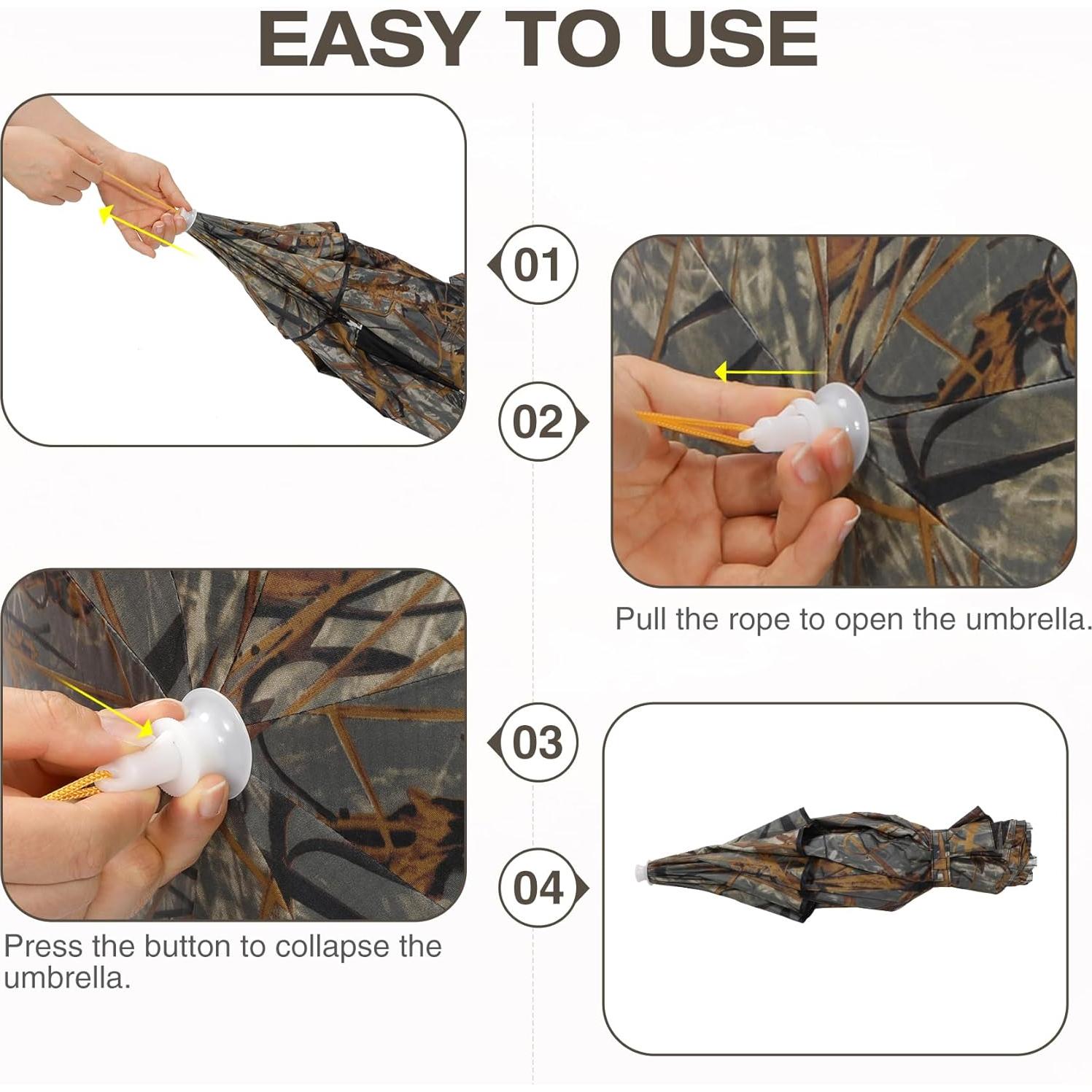 Sombrero Paraguas Grande RedSwing UV para Adultos y Niños