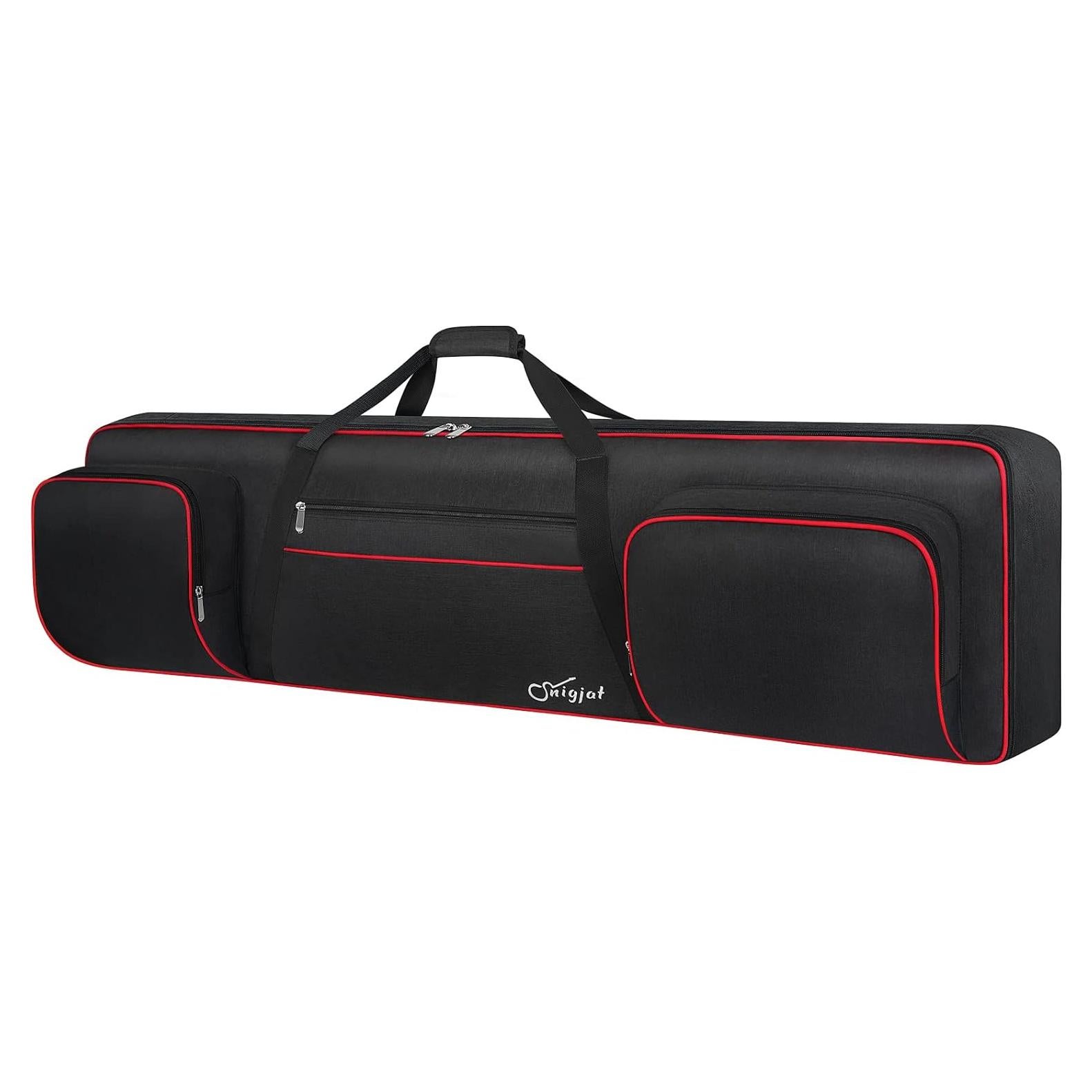 Funda para Teclado 88 Teclas SNIGJAT Negra y Roja