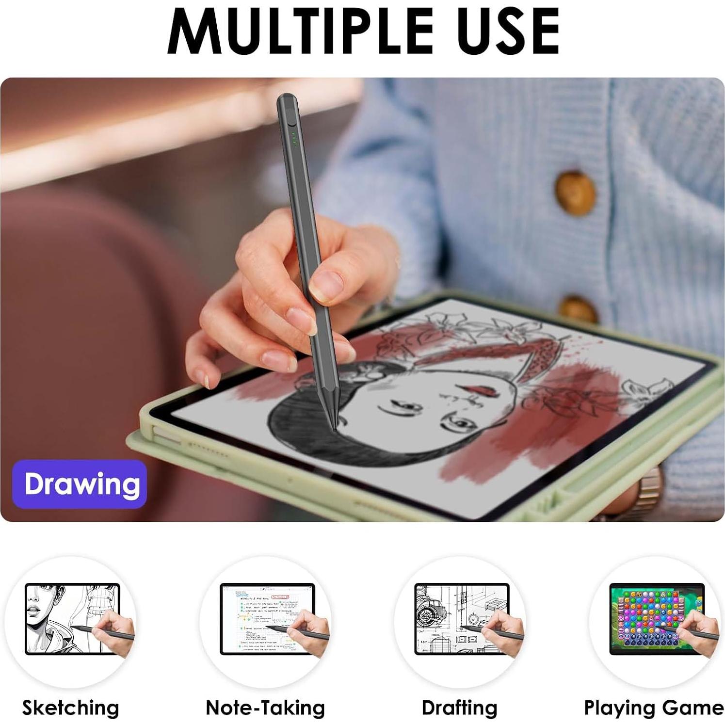 Lápiz Stylus para iPad LIRIXINYIYA con Punta de 1.7mm y 4 LED