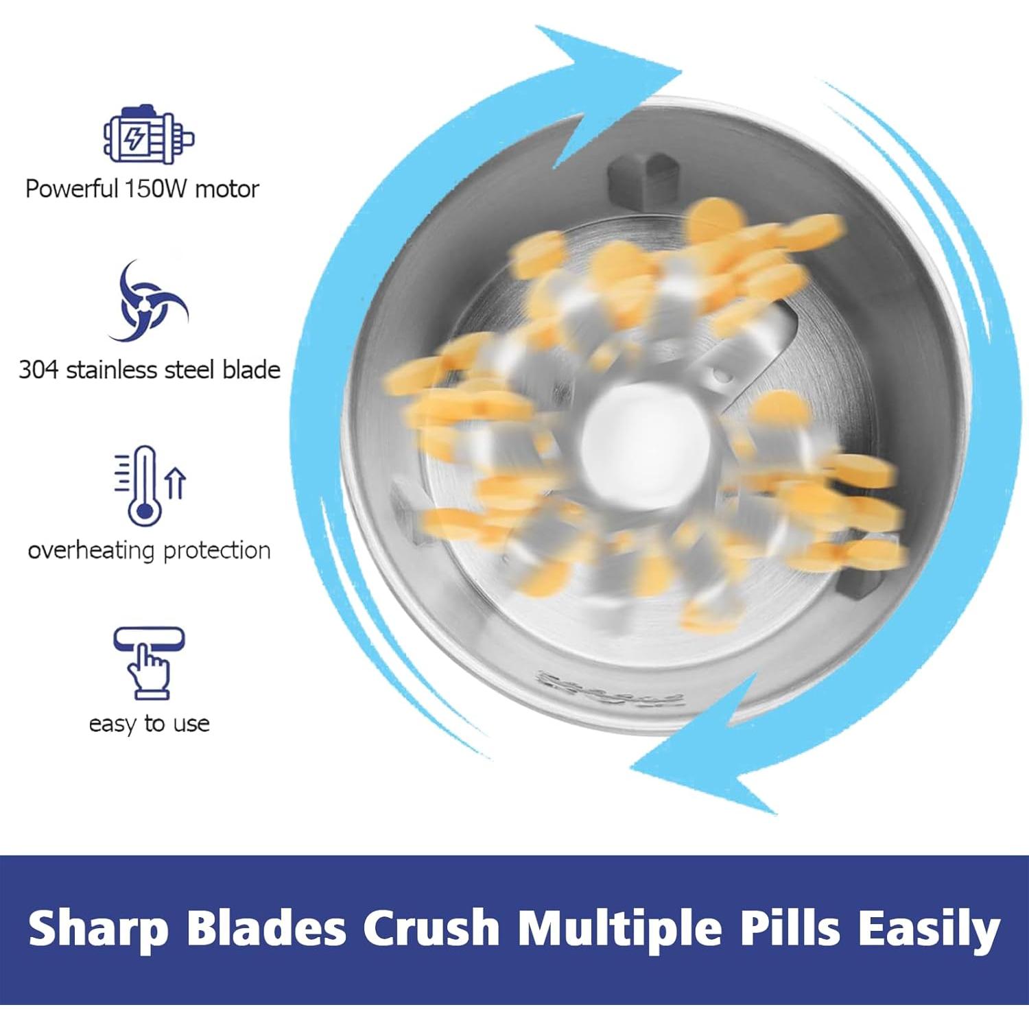 Triturador de Pastillas Eléctrico Derggzey 150W - Polvo Fino