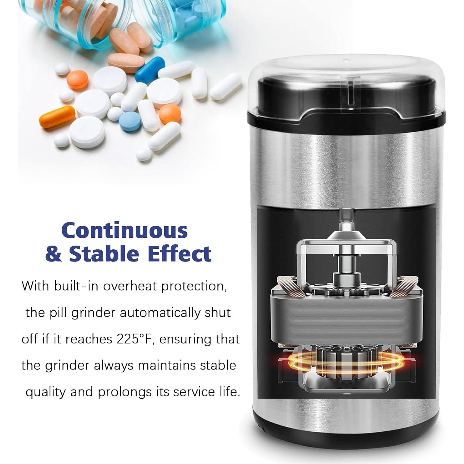 Triturador de Pastillas Eléctrico Derggzey 150W - Polvo Fino