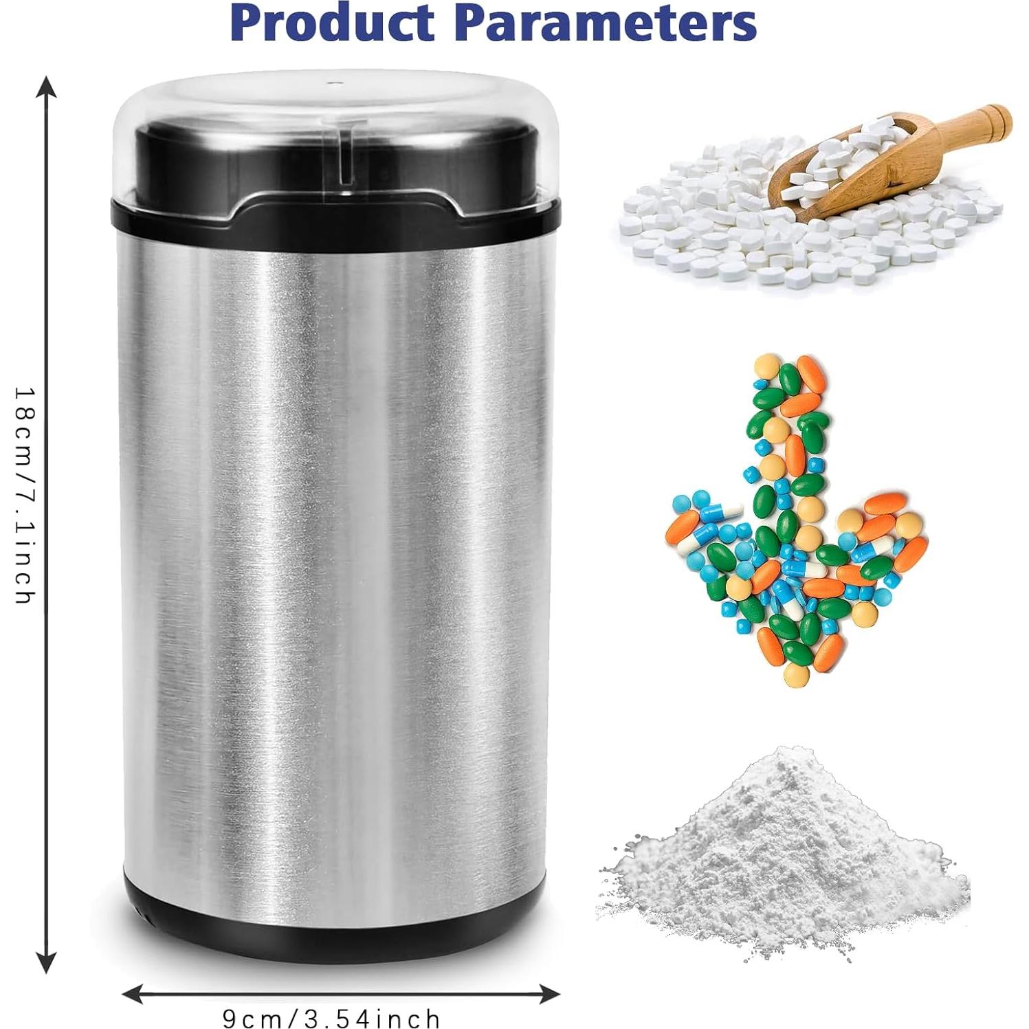 Triturador de Pastillas Eléctrico Derggzey 150W - Polvo Fino