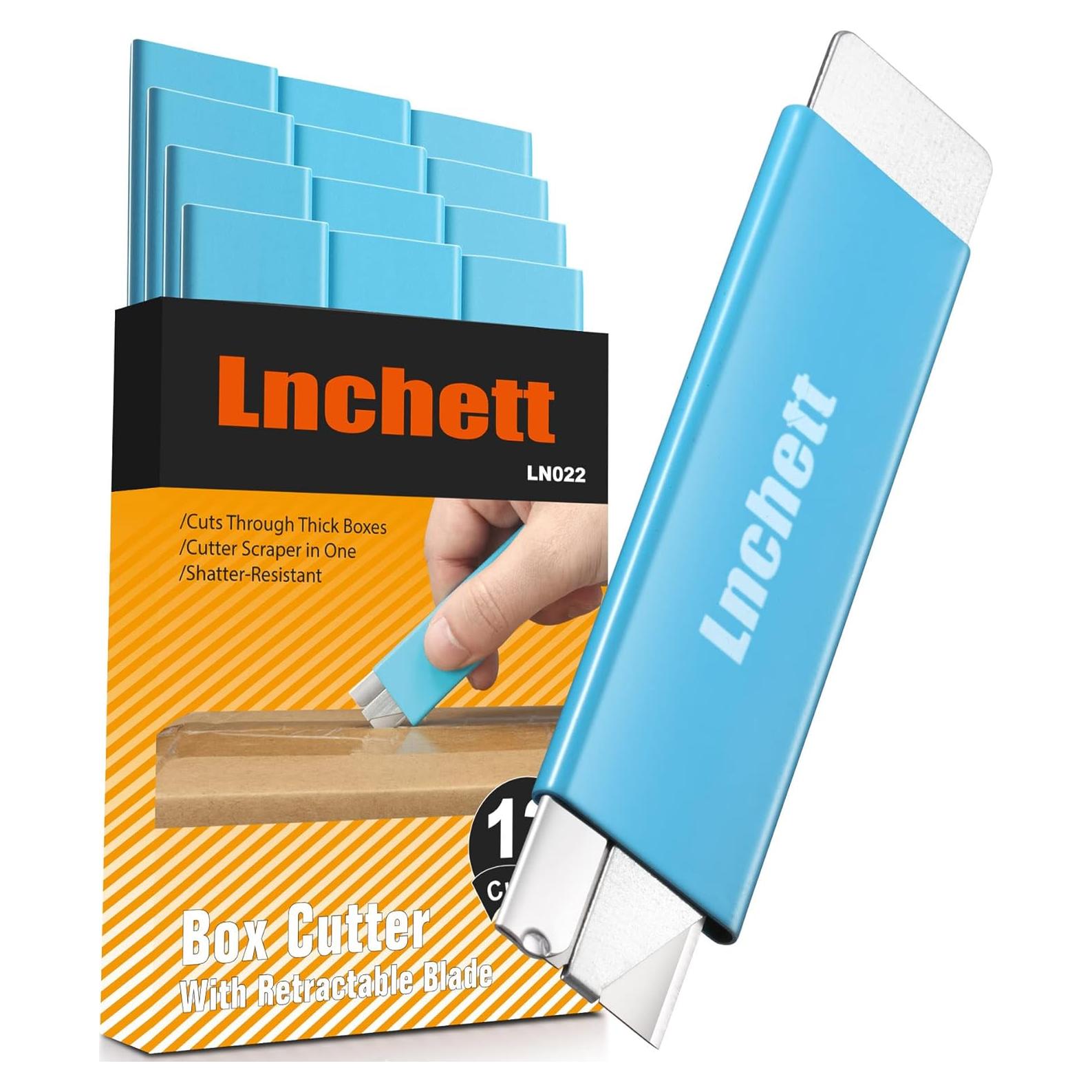Cortadores de Cajas Lnchett - Paquete de 12 Mini Retráctiles