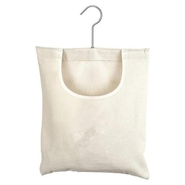 Bolsa de Pinzas de Ropa Ragyzity Beige 32x27 cm con Gancho