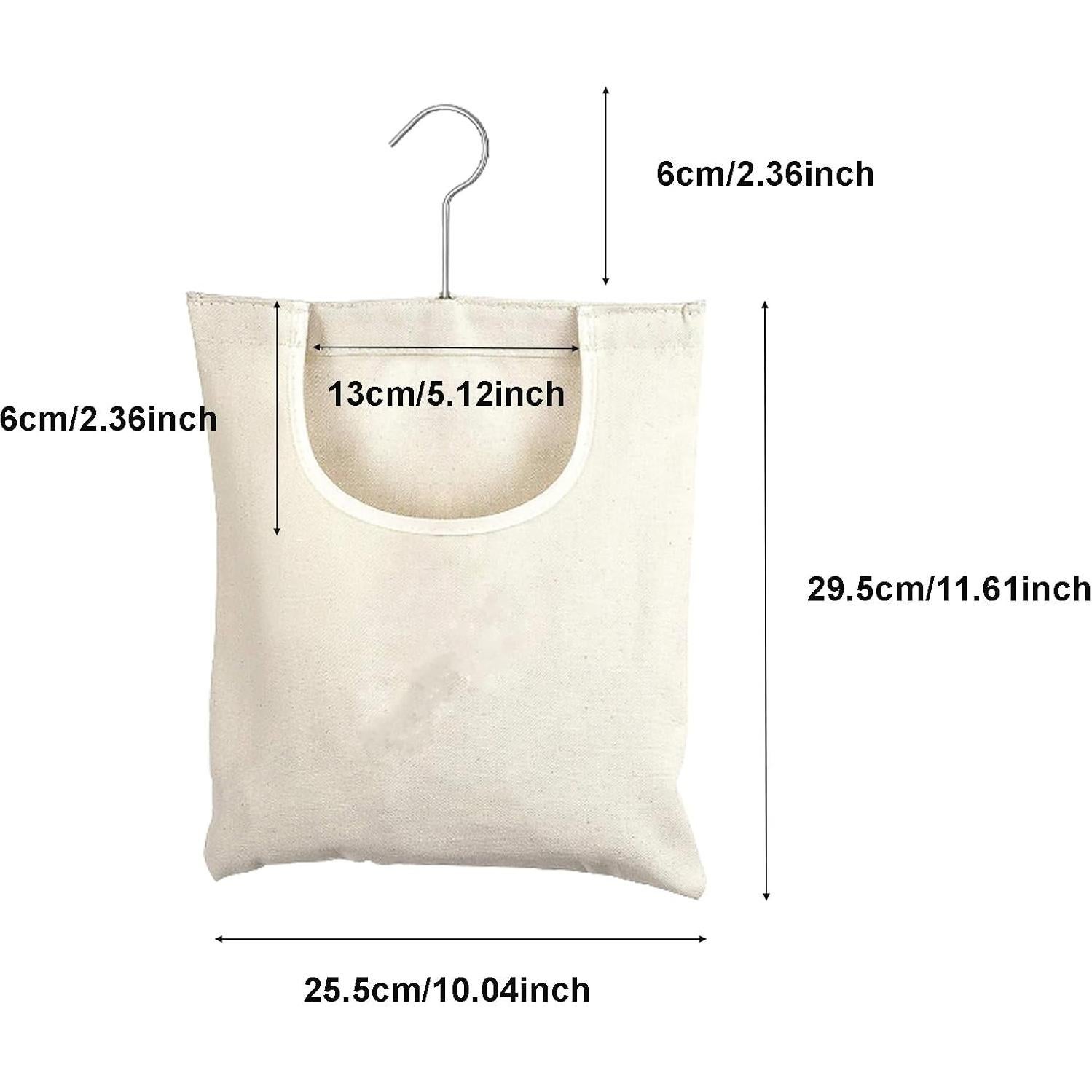 Bolsa de Pinzas de Ropa Ragyzity Beige 32x27 cm con Gancho