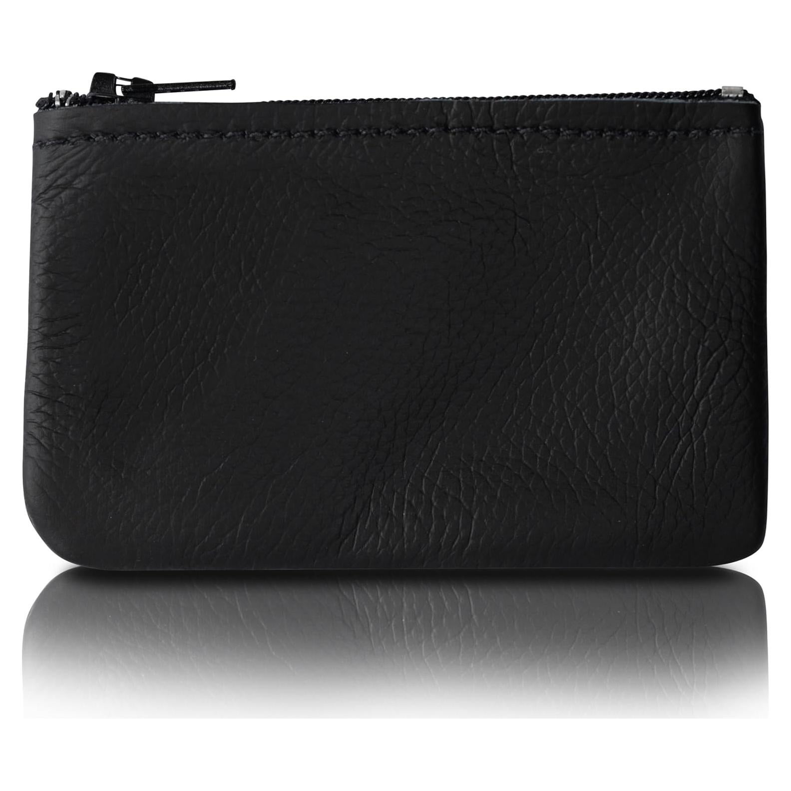 Monedero de Cuero Genuino Nabob Leather Negro 10.16x6.35cm