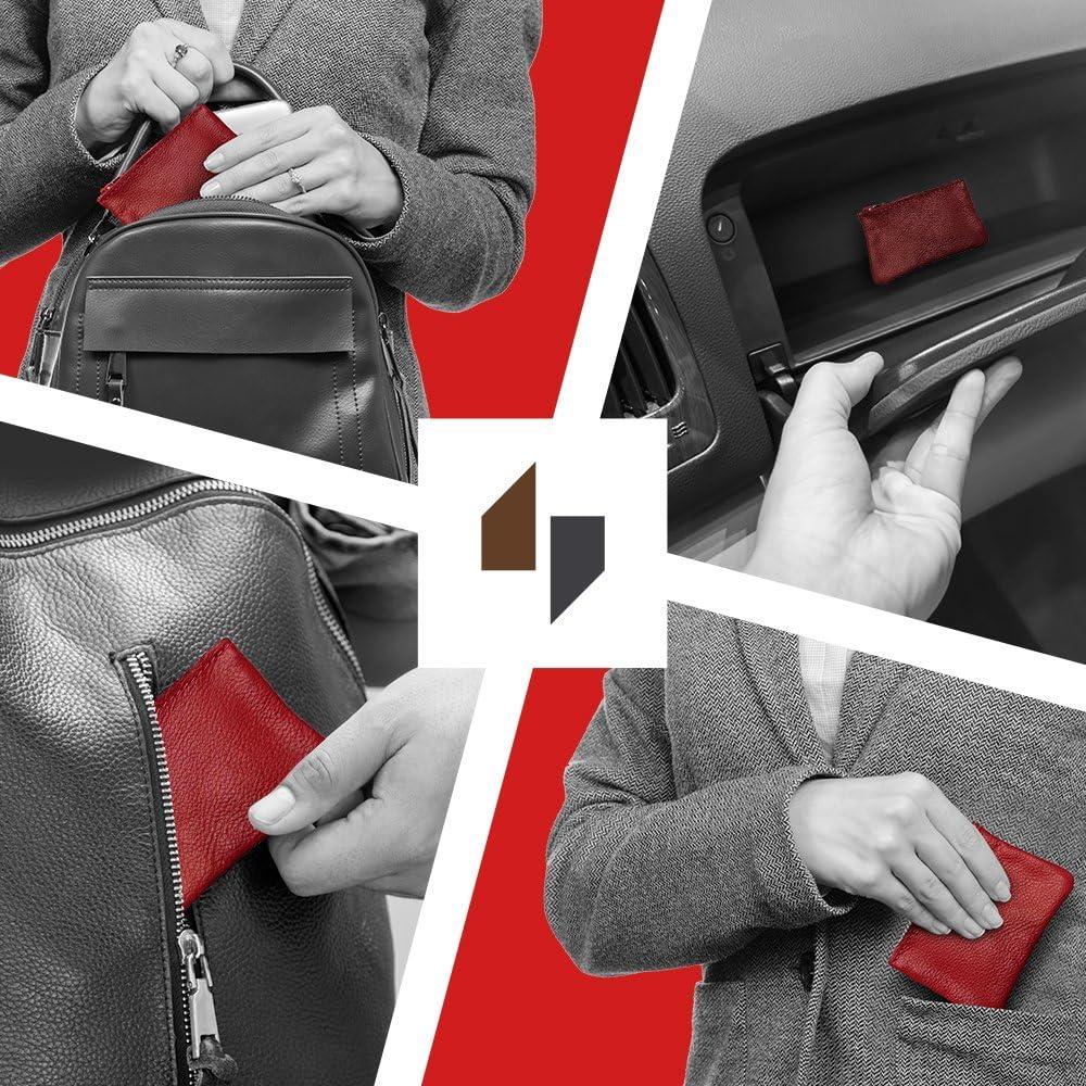 Monedero de Cuero Genuino Nabob Leather Negro 10.16x6.35cm