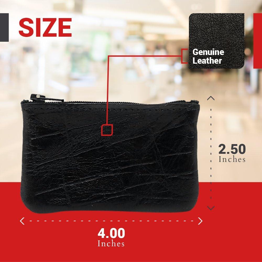 Monedero de Cuero Genuino Nabob Leather Negro 10.16x6.35cm