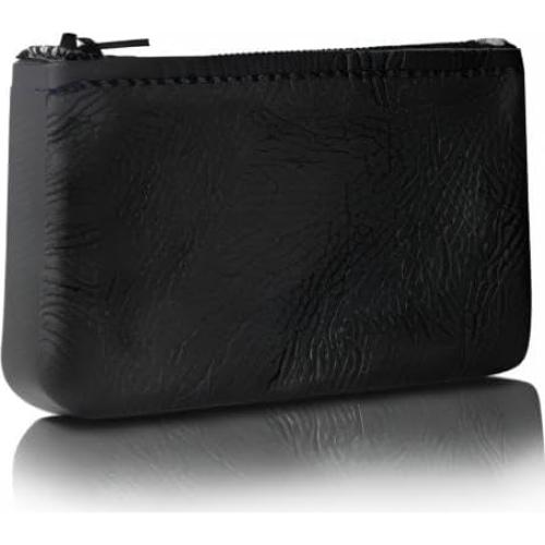 Monedero de Cuero Genuino Nabob Leather Negro 10.16x6.35cm