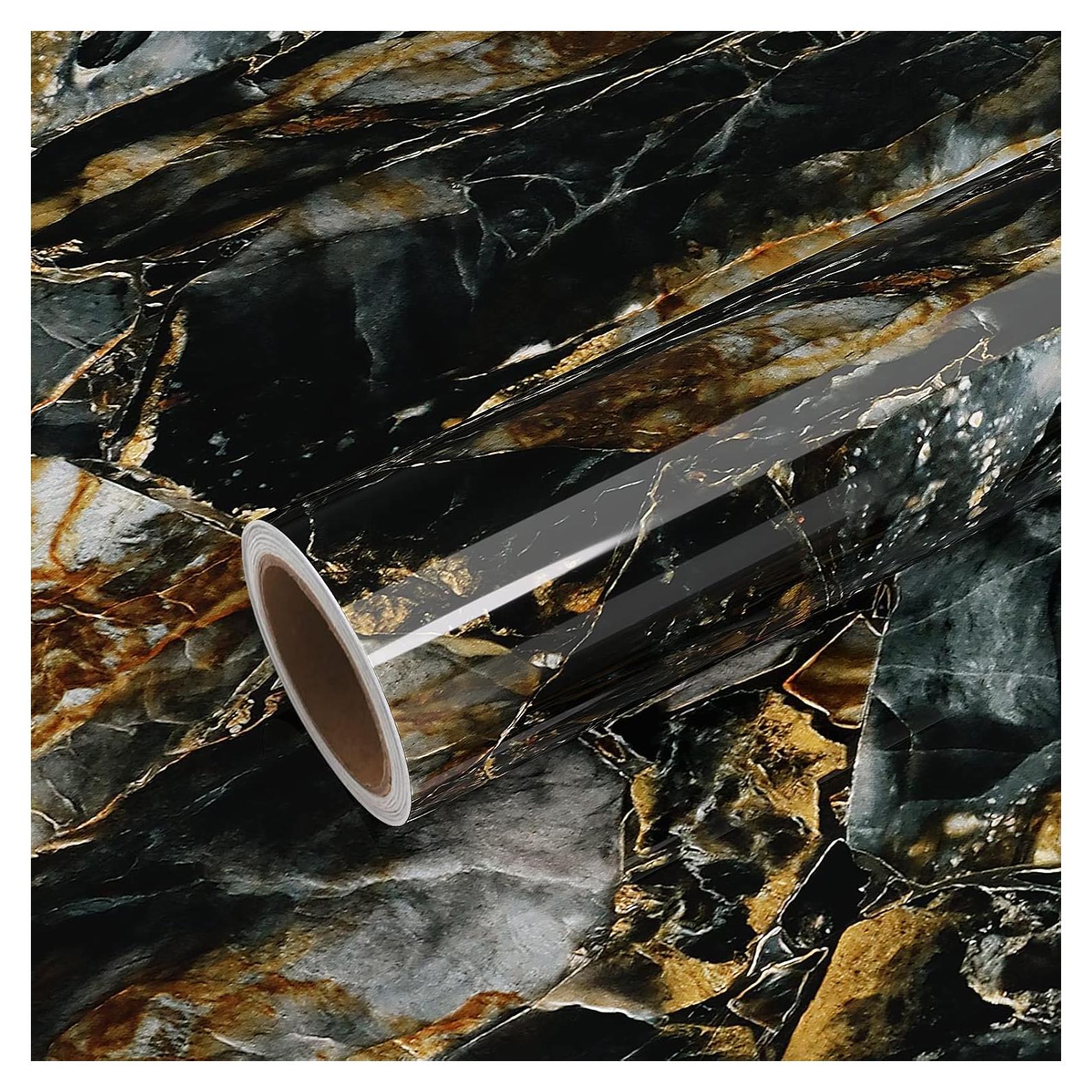 Papel Contacto de Mármol Dorado Pizarra VEELIKE 39.88x299.72cm