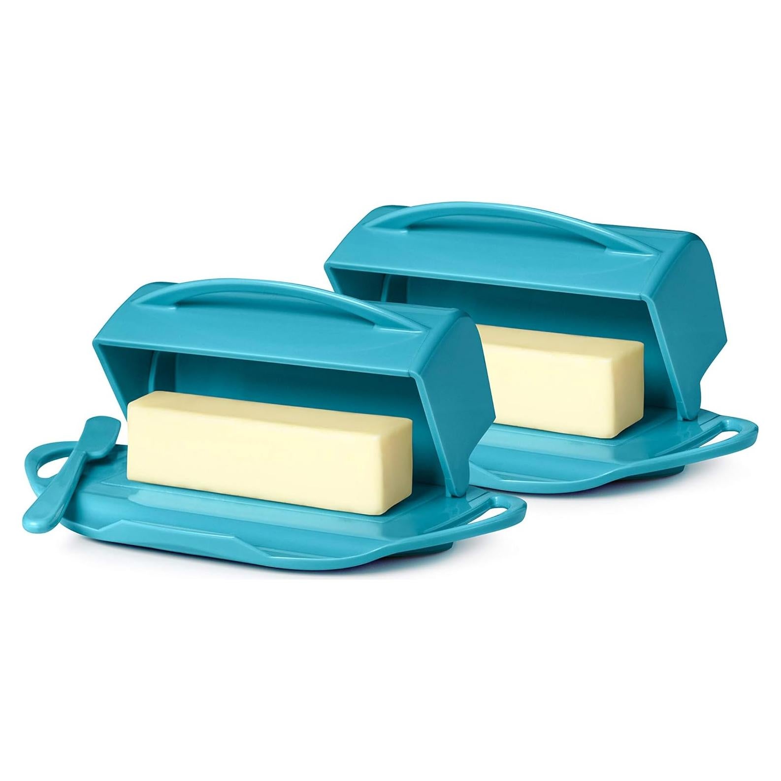 Butterie Plato de Mantequilla con Tapa y Cuchillo Aqua