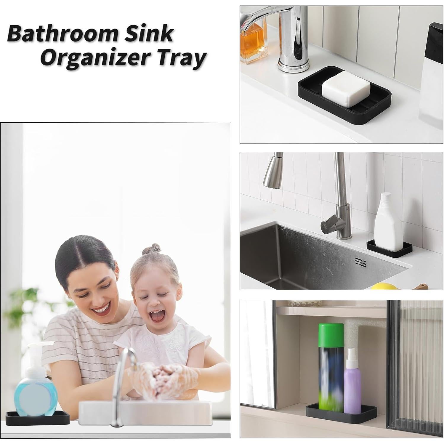 Bandeja Organizadora de Fregadero Silicona MicoYang 12.4x8.1cm Negra