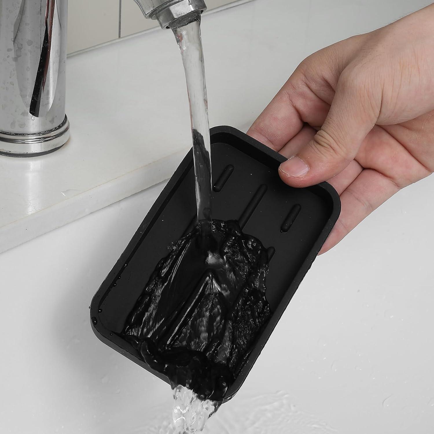 Bandeja Organizadora de Fregadero Silicona MicoYang 12.4x8.1cm Negra