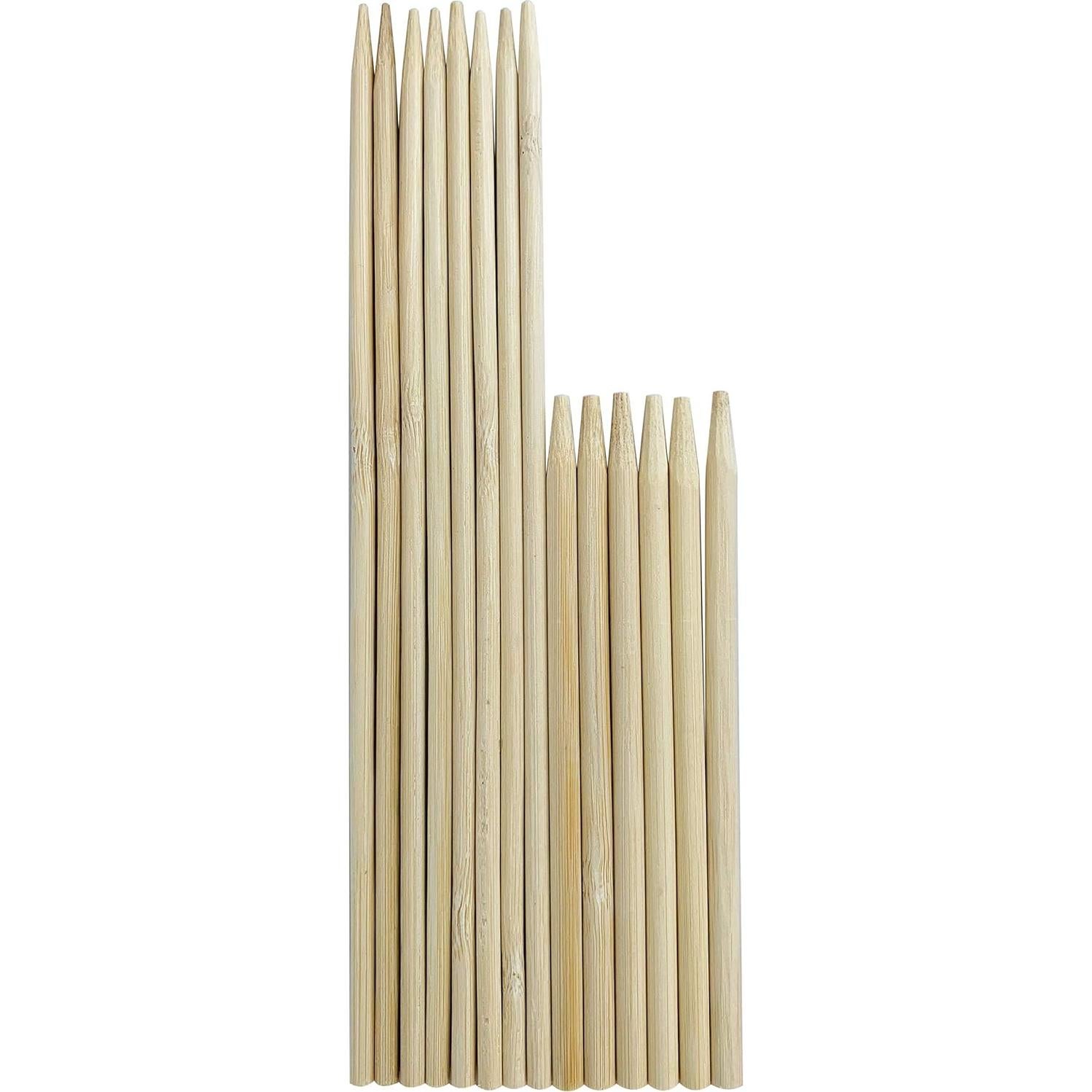 Palitos de Madera de Bambú KingSeal para Manzanas de Caramelo - 100 Unidades