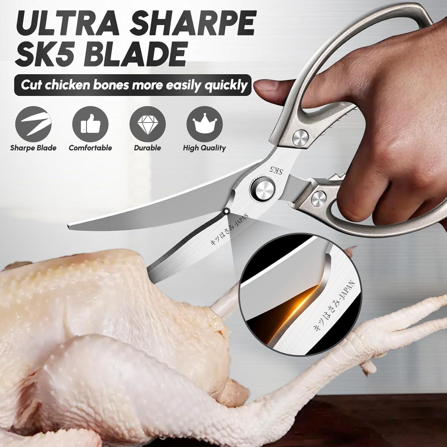 Juego de Tijeras de Cocina SSGP 2 Pcs Acero Inoxidable Afiladas