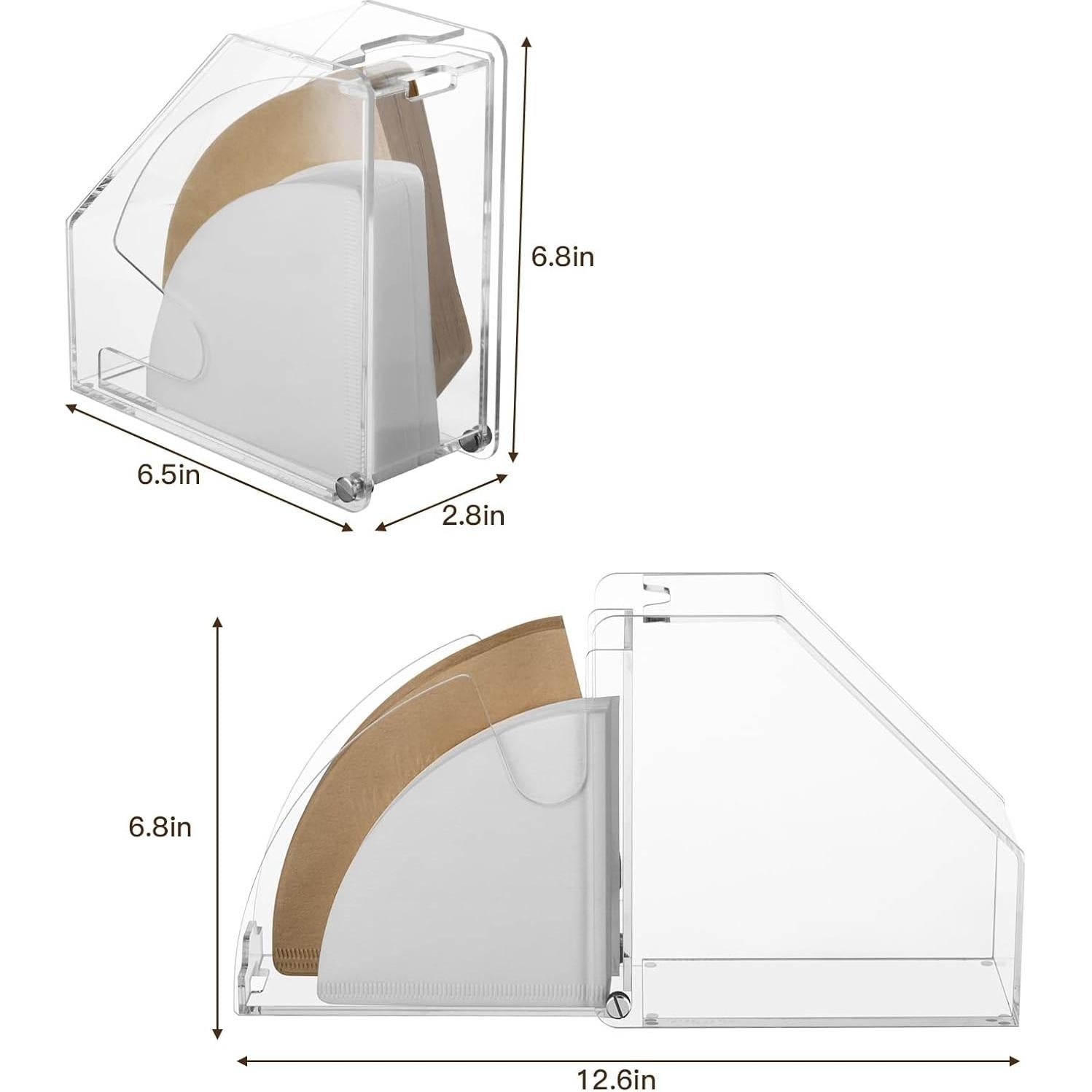 Soporte Organizador para Filtros de Café Homakover Transparente