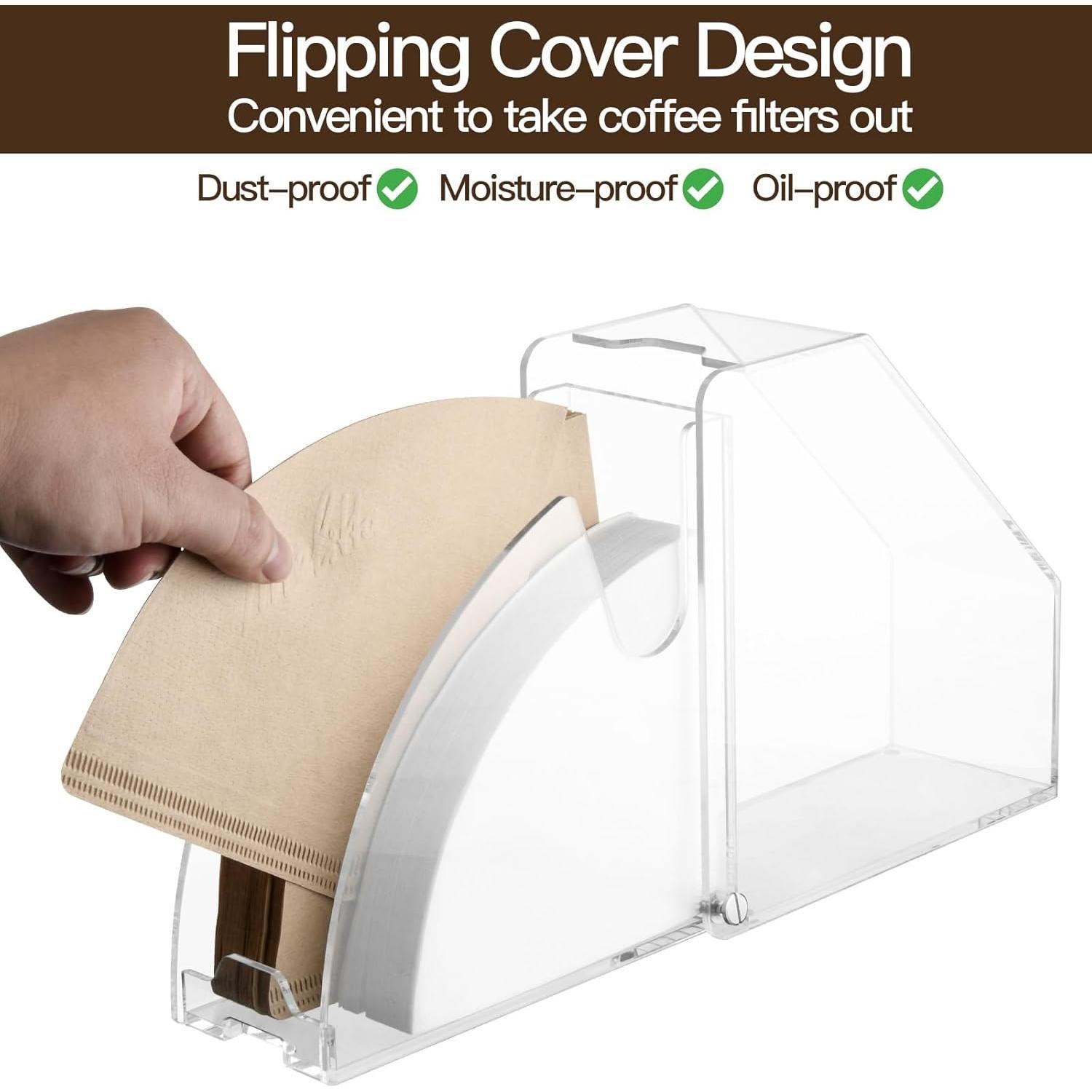 Soporte Organizador para Filtros de Café Homakover Transparente