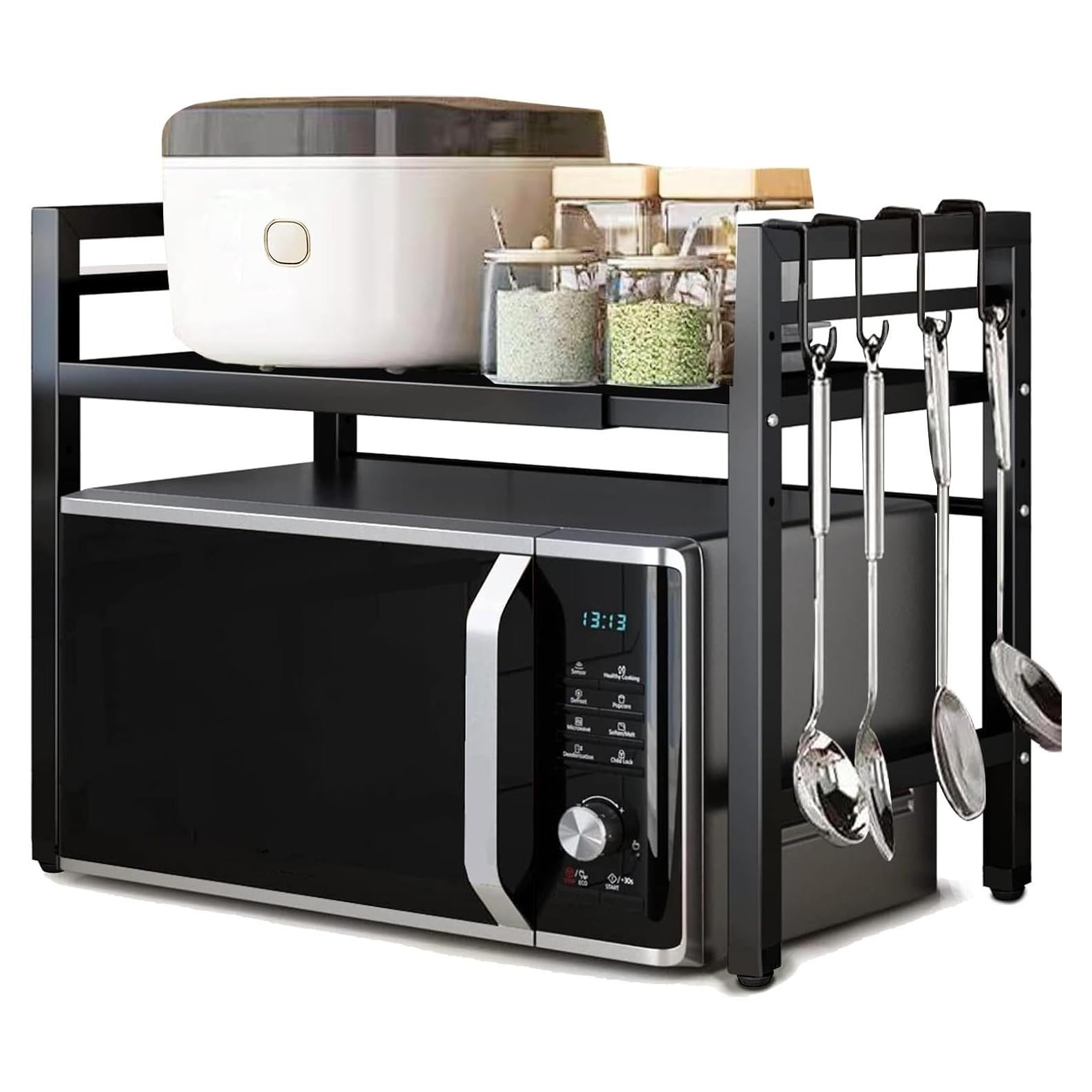 Estante Expandible para Microondas Vautrezon 2 Niveles Negro