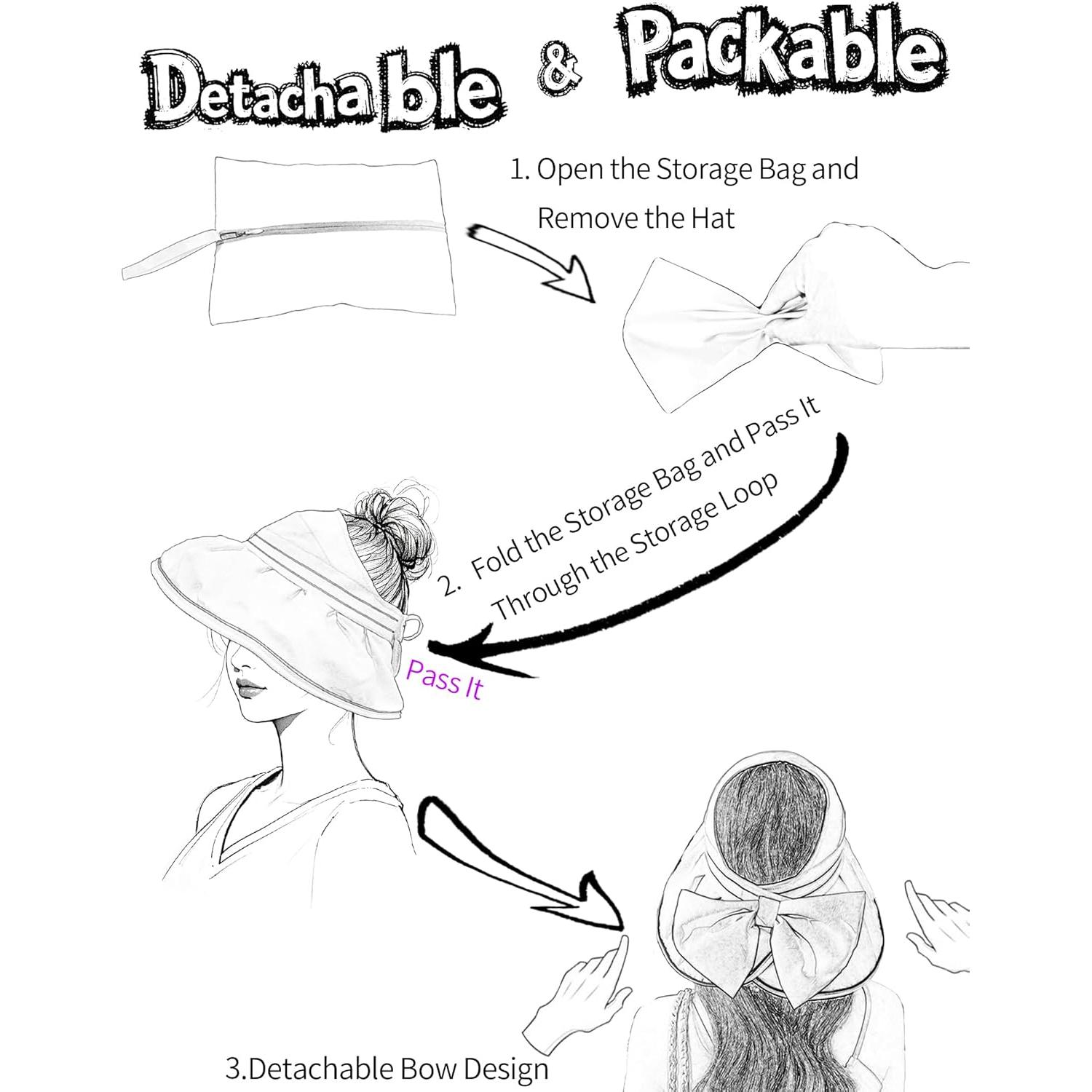 Sombrero de Sol Plegable Pinknoke para Mujeres con Protección UV