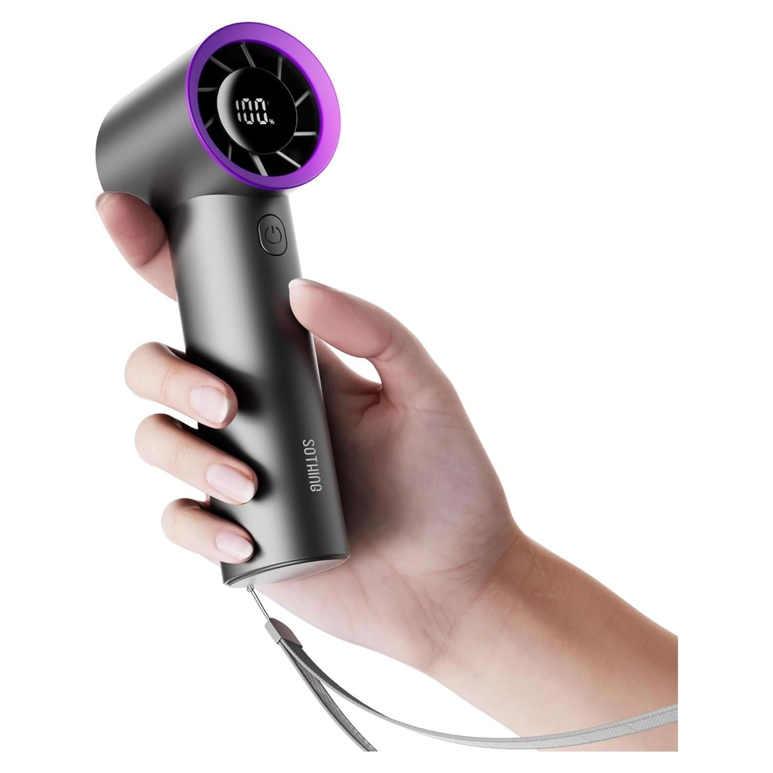 Ventilador de Mano SOTHING Turbo 15000 RPM Recargable Negro