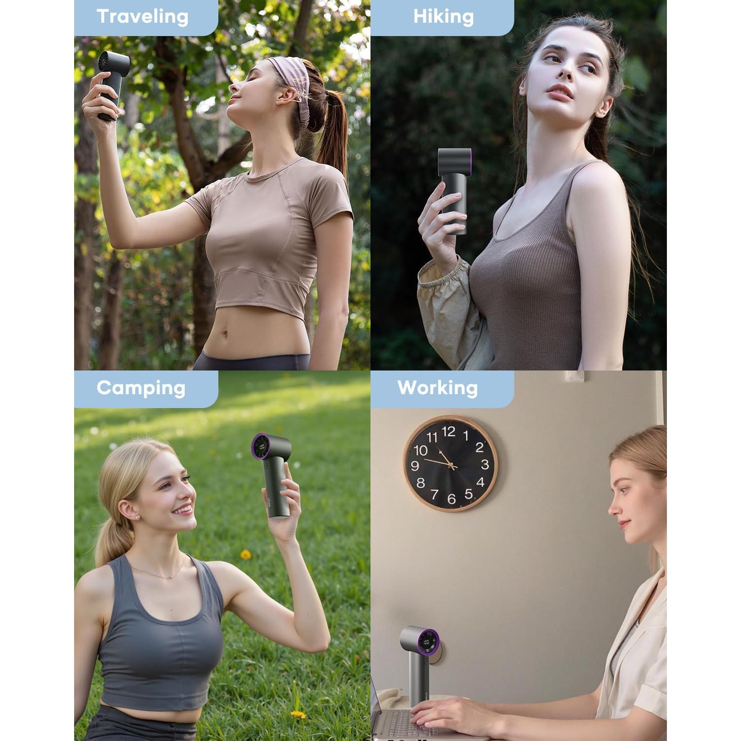 Ventilador de Mano SOTHING Turbo 15000 RPM Recargable Negro