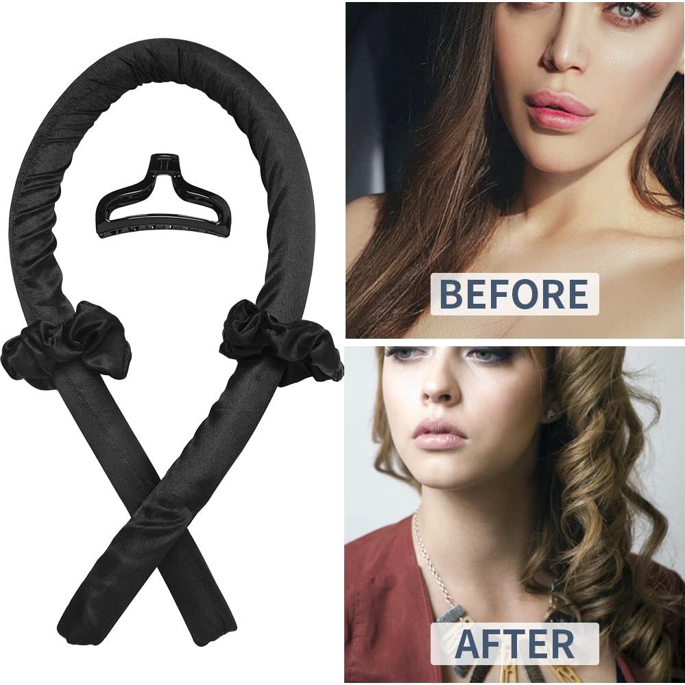 Cinta Rizada Sin Calor BATOUDE - Rodillo para Cabello Negro