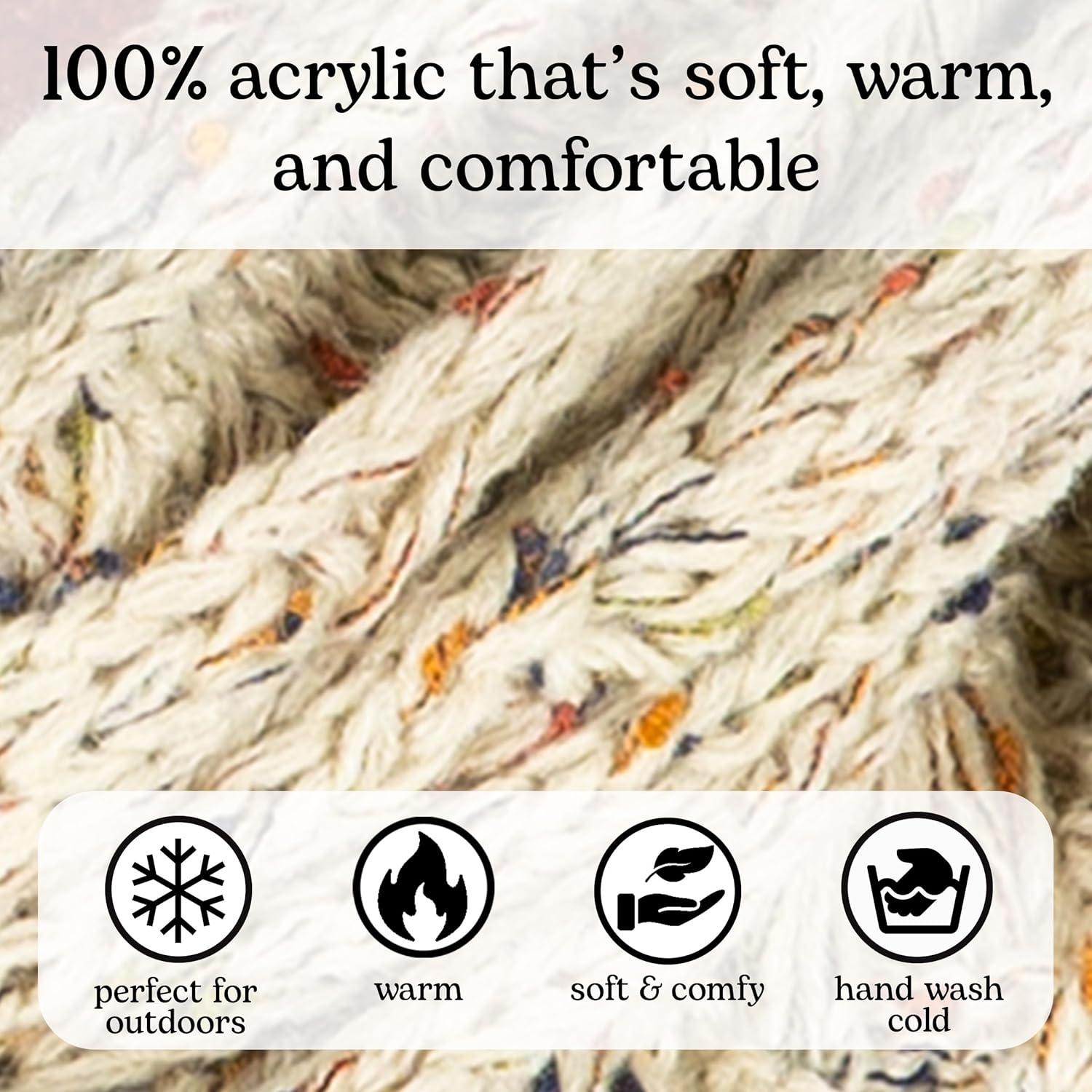 Bufanda Infinity de Punto de Cable Funky Junque - Mujer - Avena Confetti