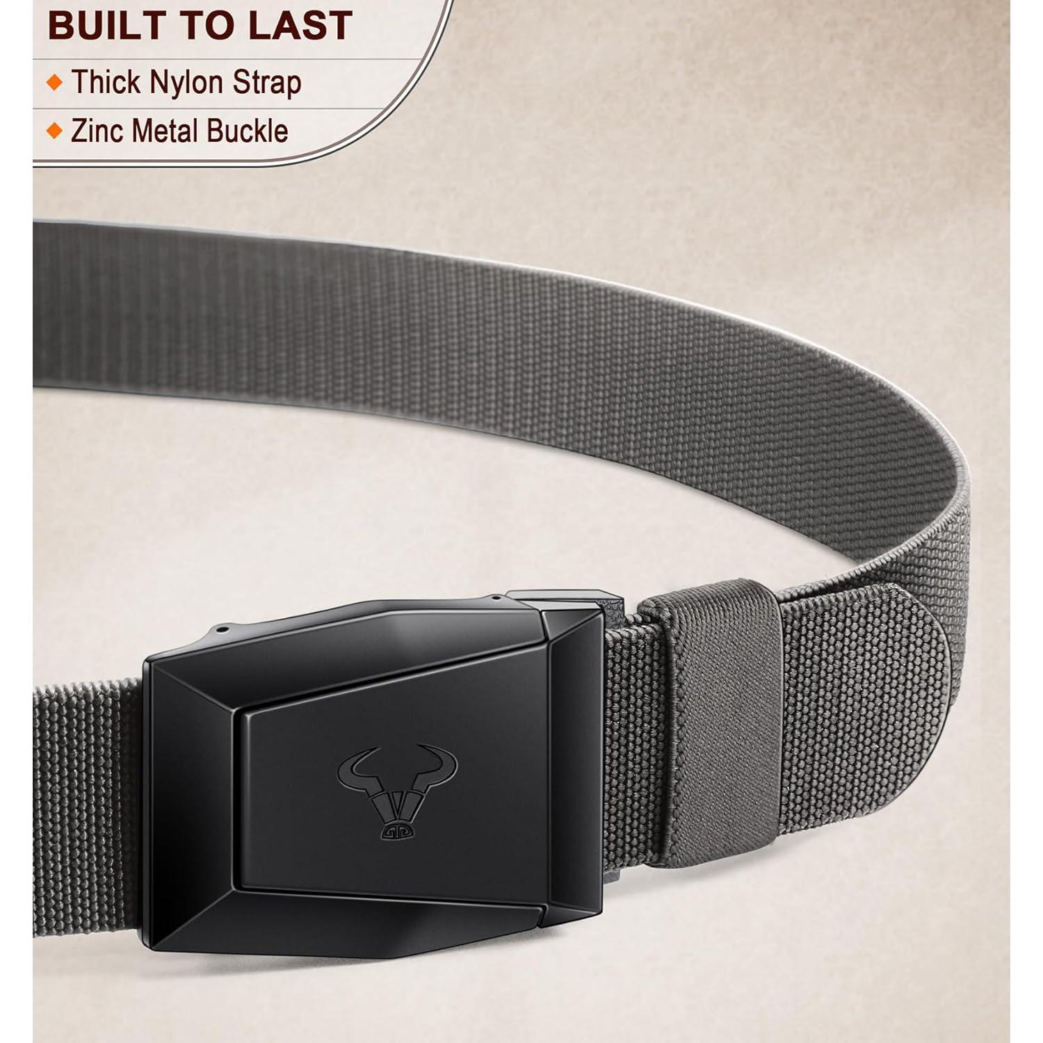Cinturón BULLIANT para Hombres 2 Paquete Nylon Ajustable