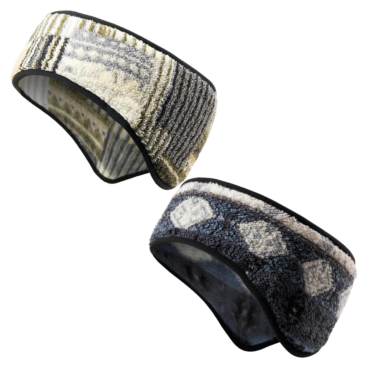 Diadema Calentadora de Orejas Kiyrnie - 2 Paquete Azul Gris