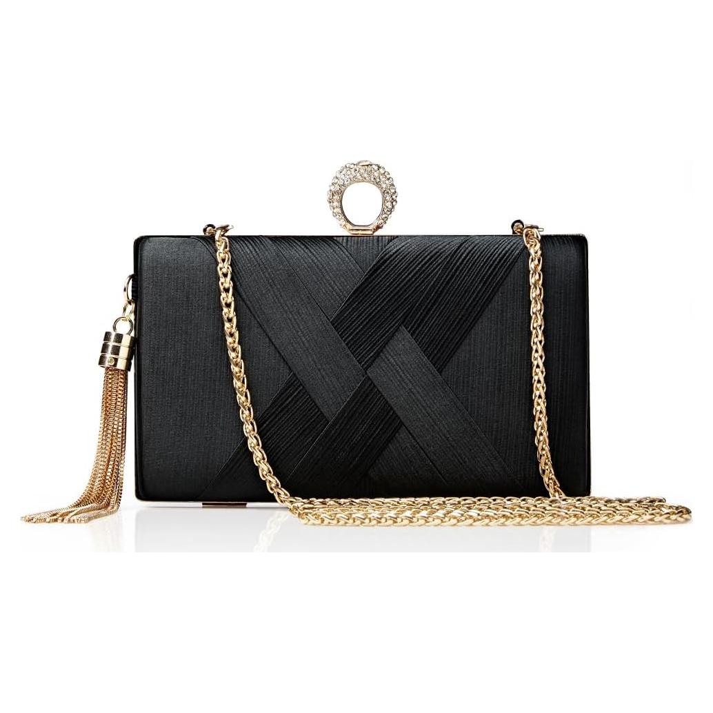 Bolso de Noche BABEYOND para Mujeres con Borlas - Negro