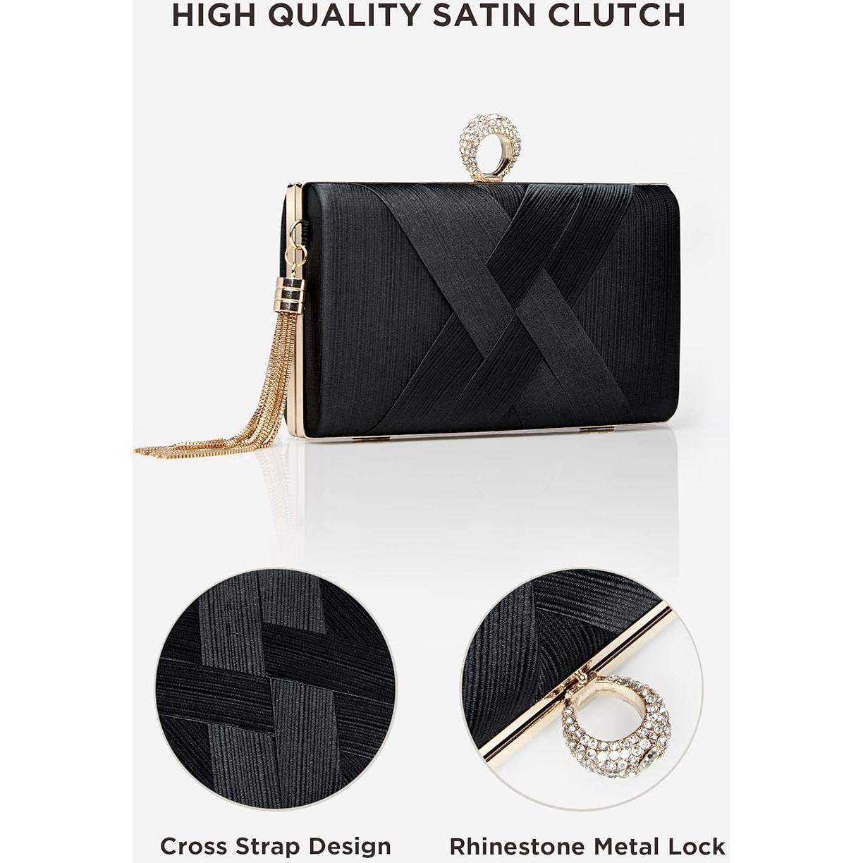 Bolso de Noche BABEYOND para Mujeres con Borlas - Negro