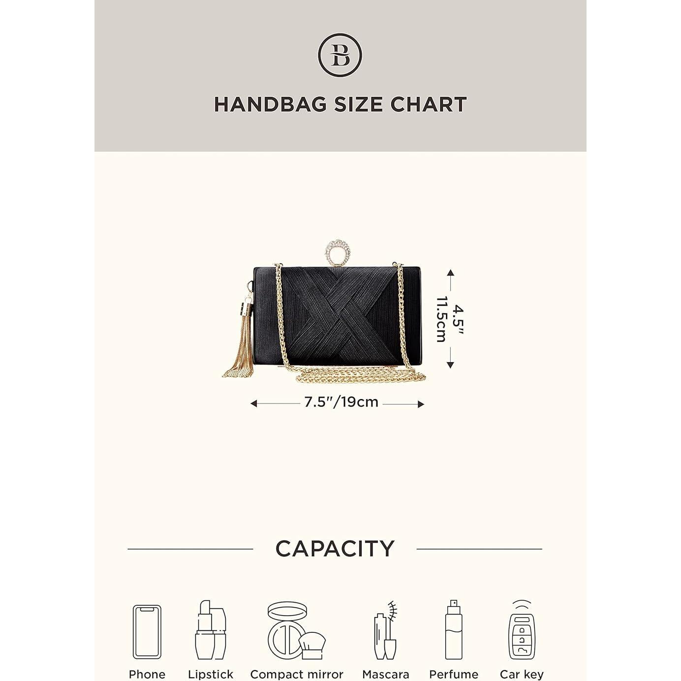 Bolso de Noche BABEYOND para Mujeres con Borlas - Negro