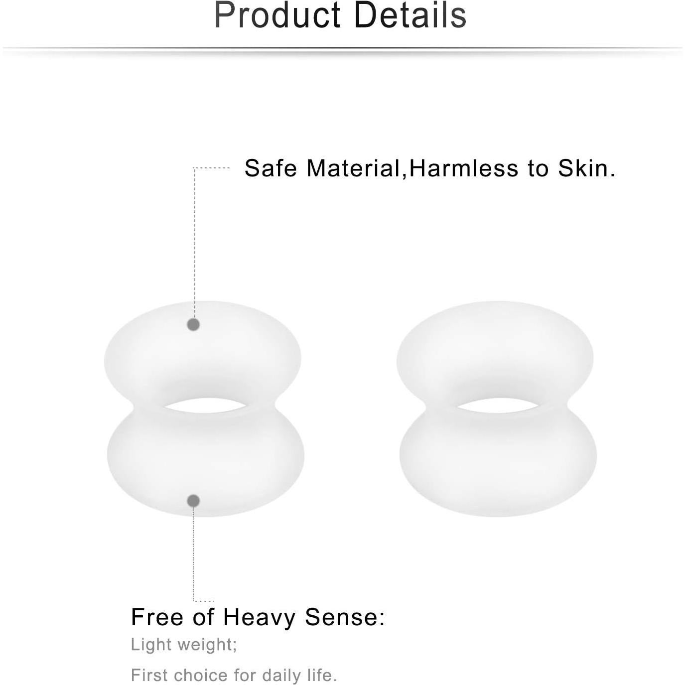 Medidores de Silicona Ultra Delgada Cisyozi 0G 8mm 6 Pares