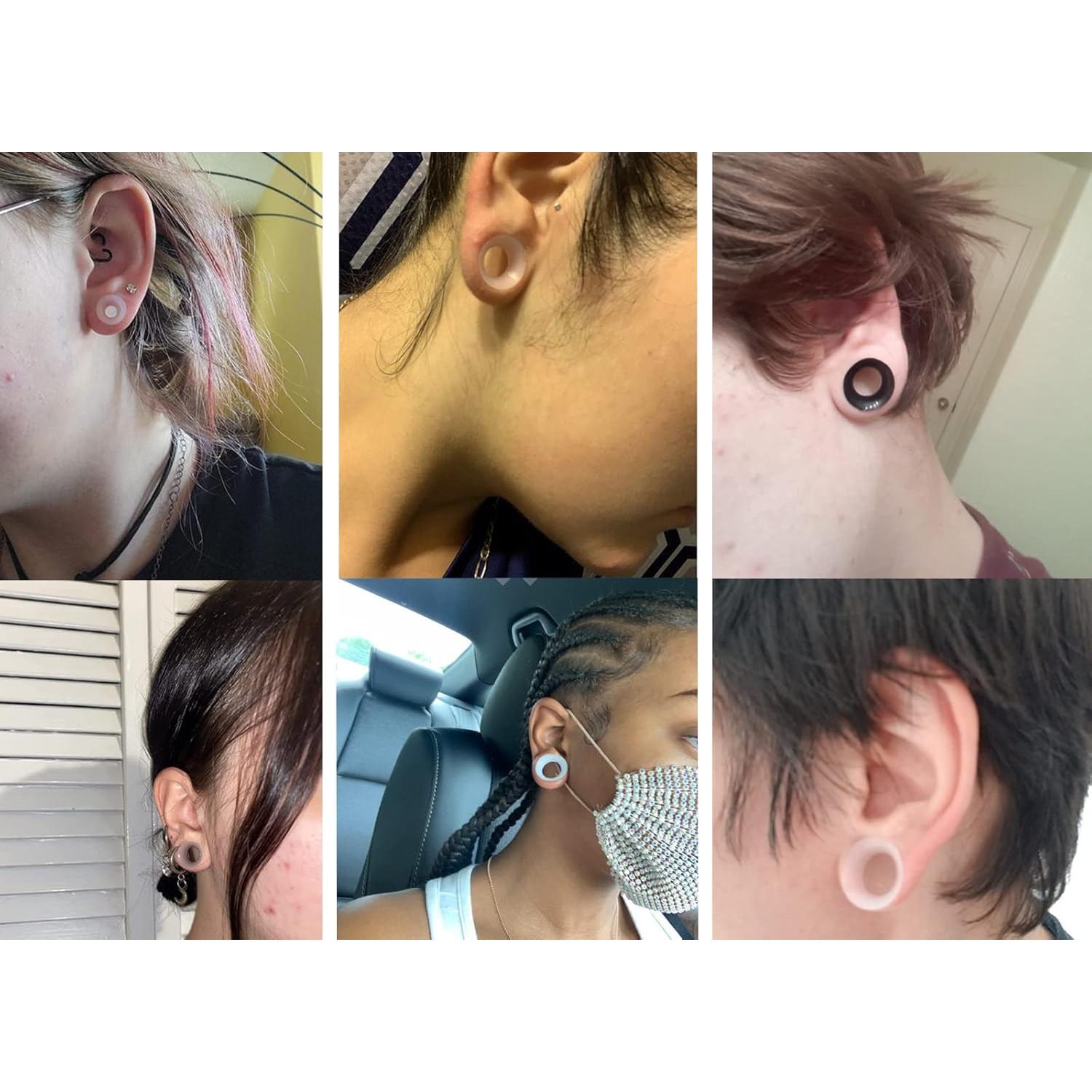 Medidores de Silicona Ultra Delgada Cisyozi 0G 8mm 6 Pares