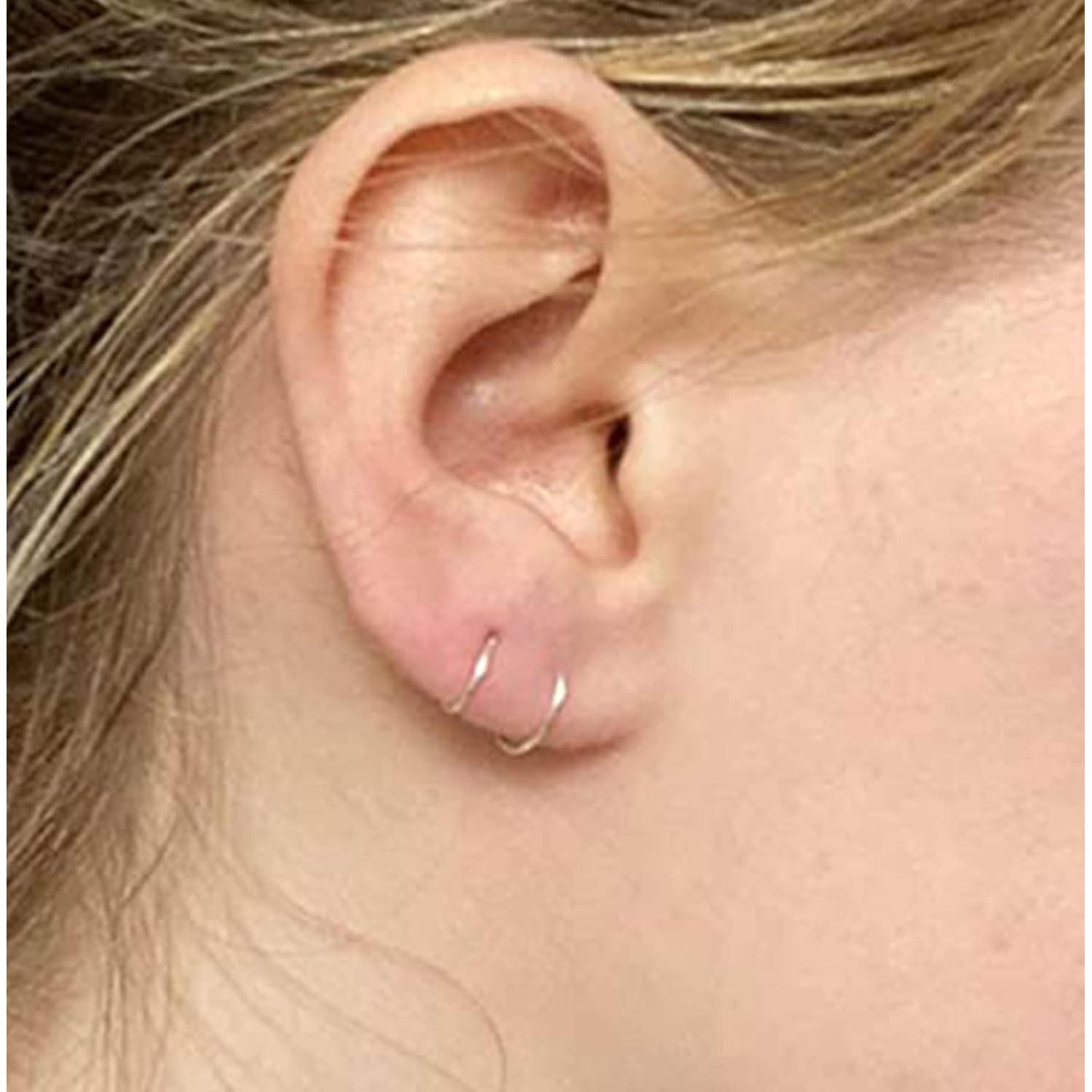 Aro Nasal Doble Espiral Acero Inoxidable 18g Unisex