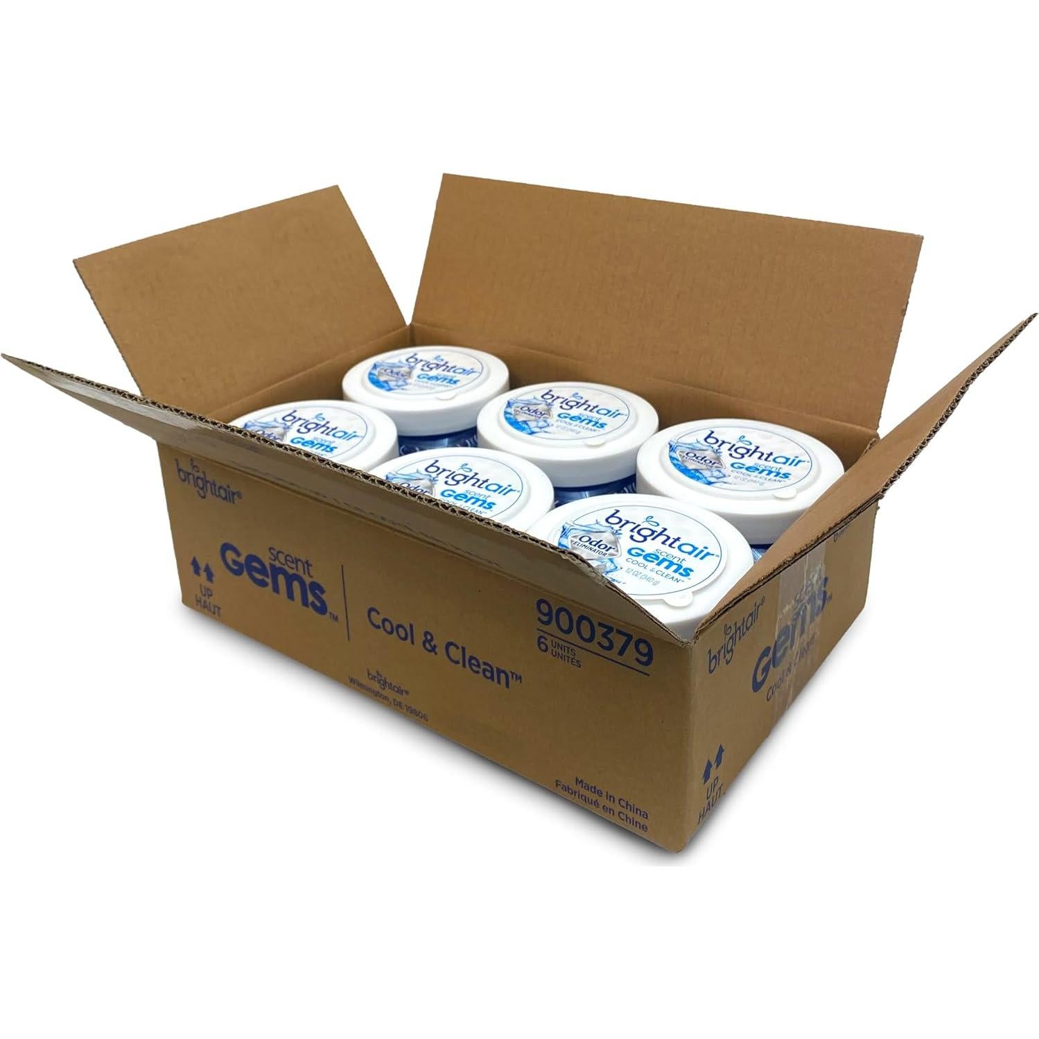 Gemas Aromáticas Bright Air 12 oz, Caja de 6, Aroma Fresco