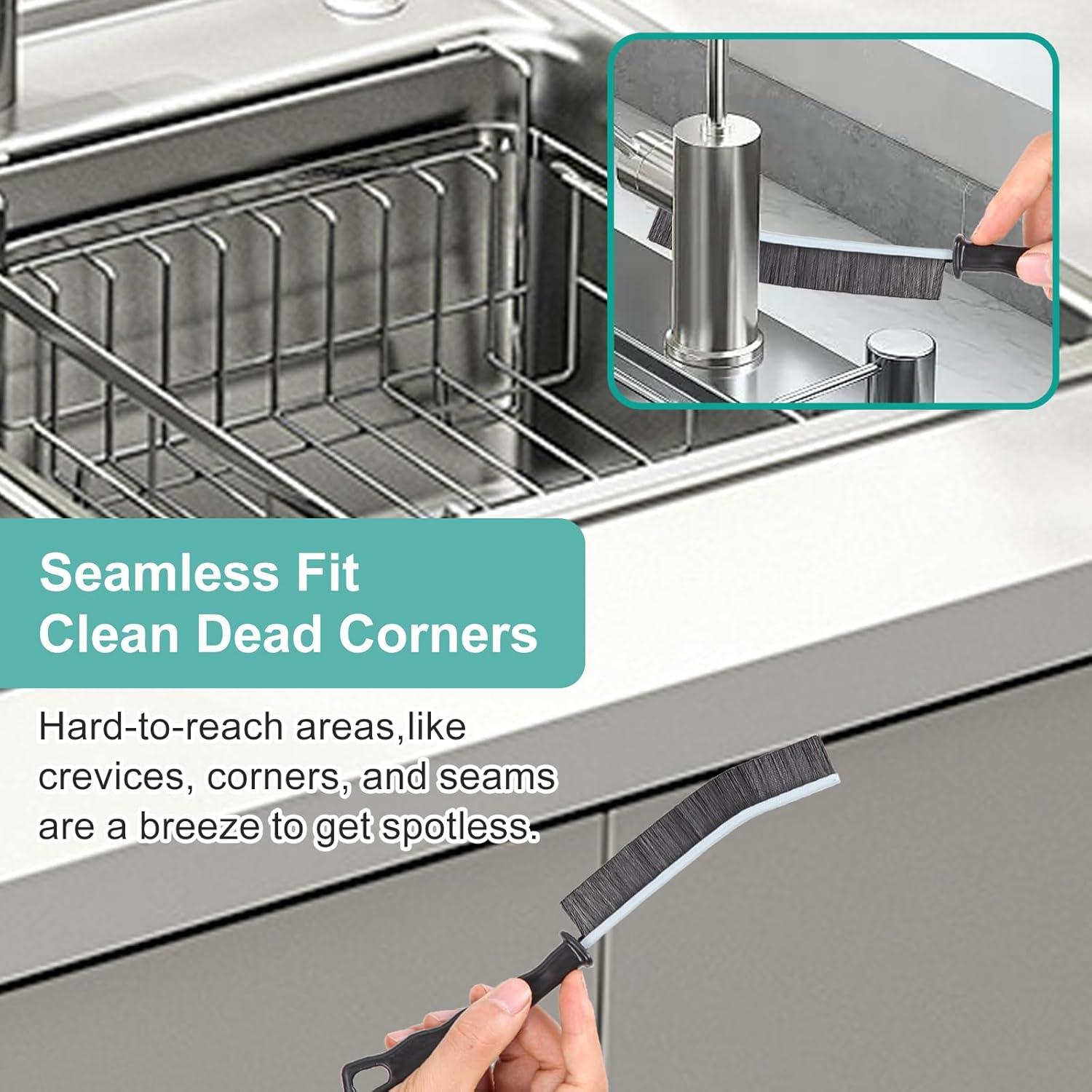 Cepillo de Limpieza de Ranuras FUIART - 3 Piezas, Cerdas Duras