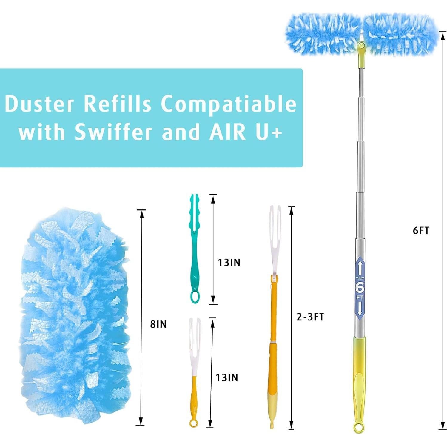 Recargas de Duster AIR U+ para Swiffer, 30 Almohadillas Microfibra