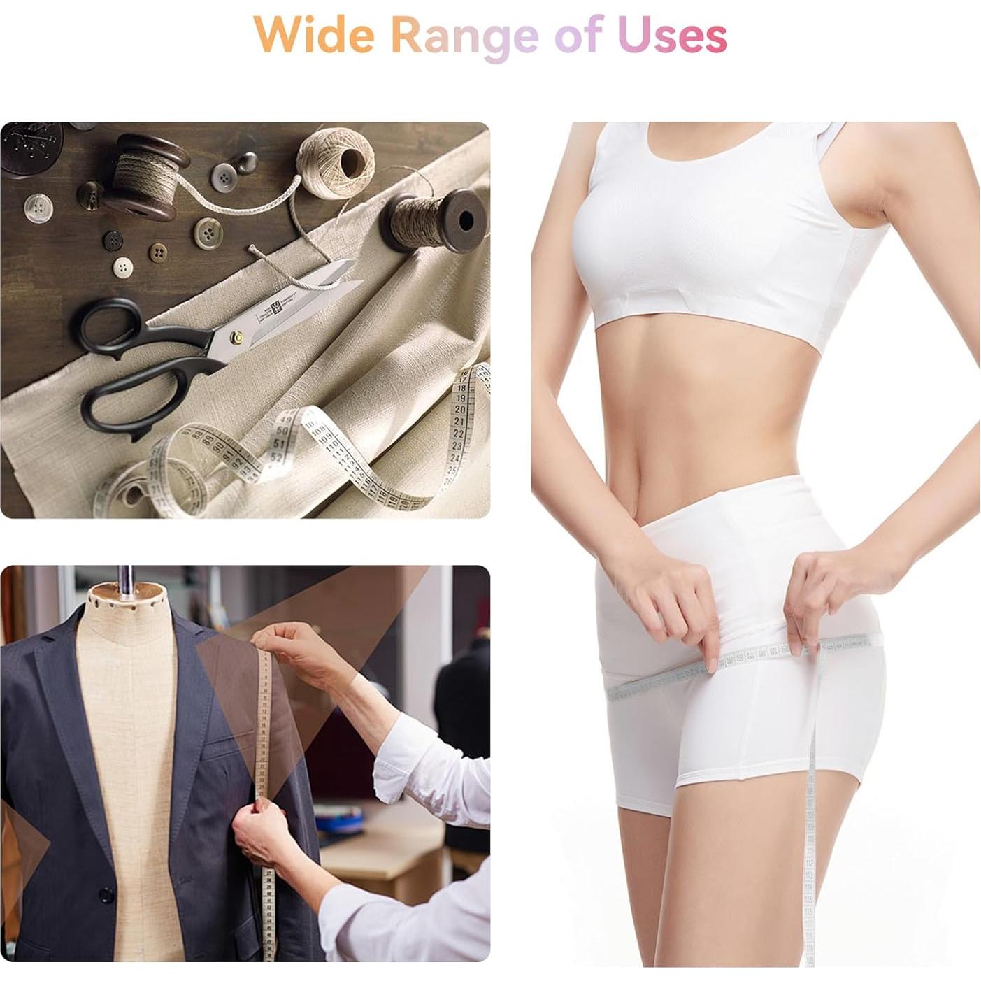 Cinta Métrica Retráctil Aaymoous 1.52m Cuero Florita Azul