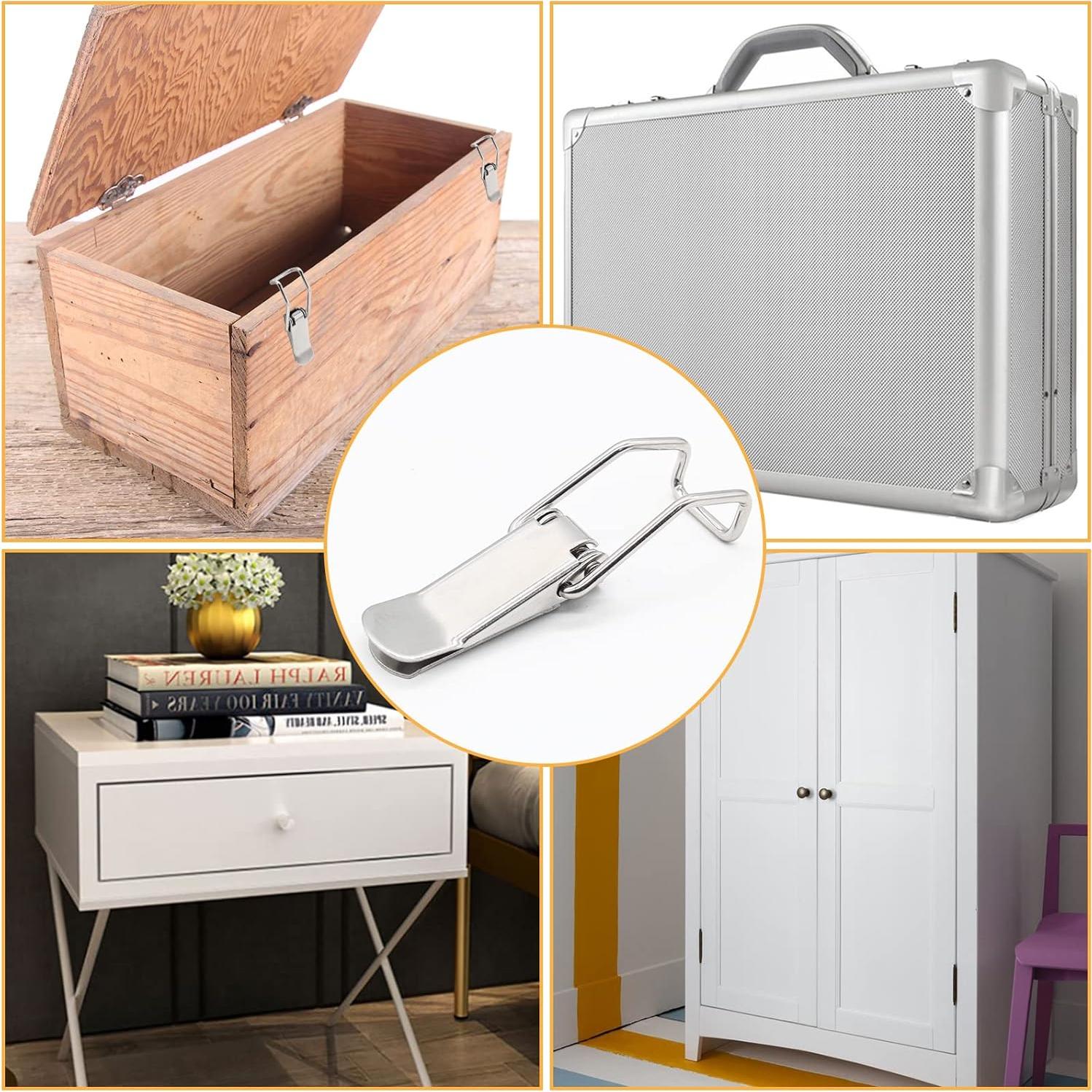 4 Pestillos de Resorte Acero Inoxidable 304 73mm Cionyce