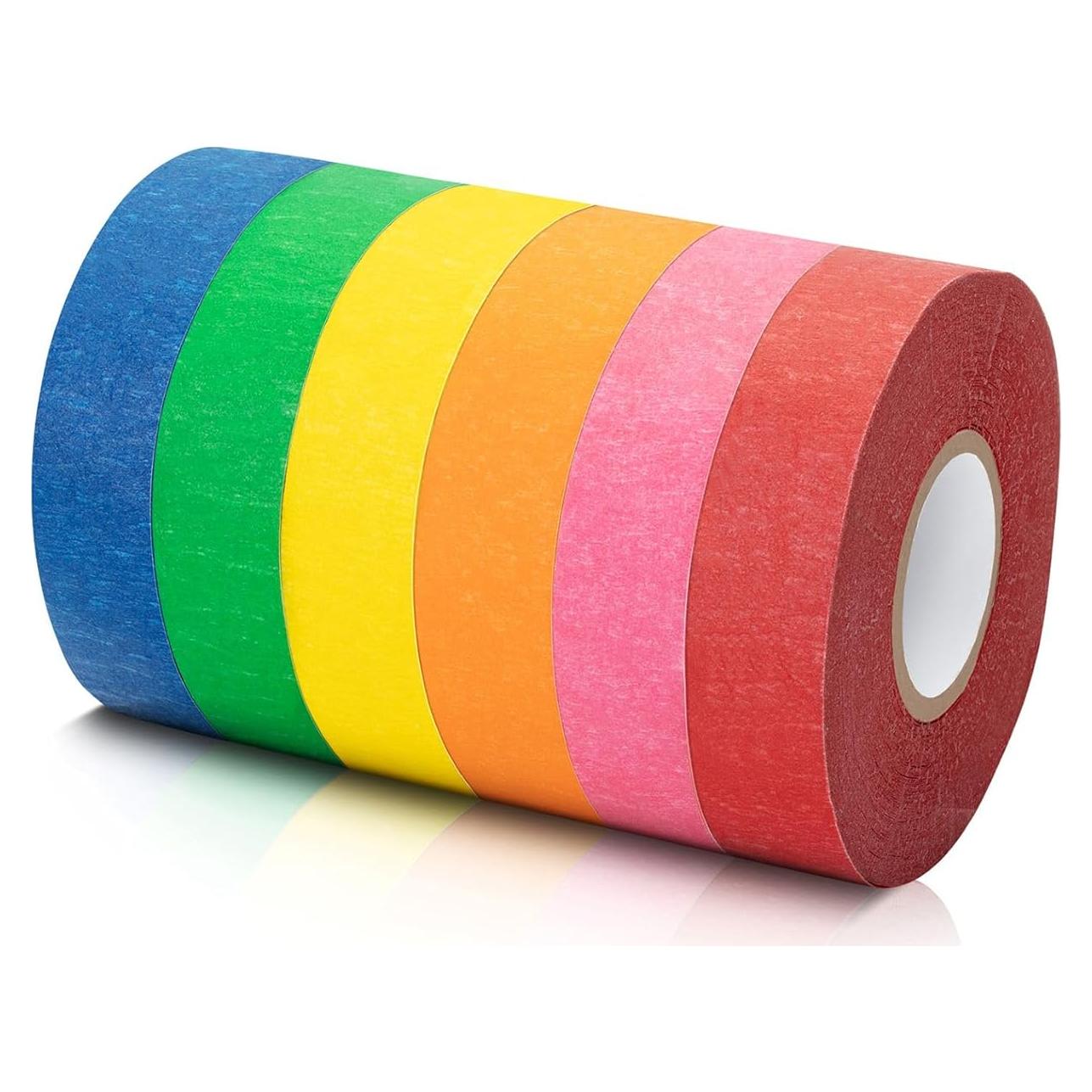 Cinta de Enmascarar de Colores Mr. Pen - Paquete de 6, 13.72 m