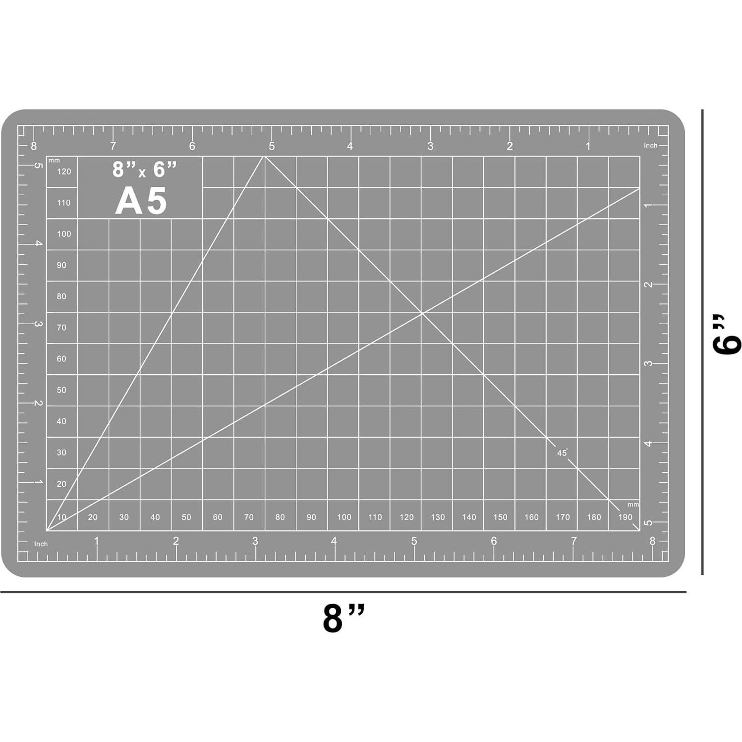 Kit de Cuchillos de Manualidades DIYSELF con 20 Cuchillas y Tapete A5