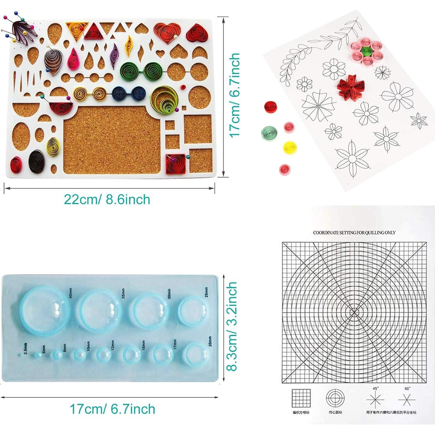 Kit de Quilling de Papel Woohome 33 PCS con 1600 Tiras