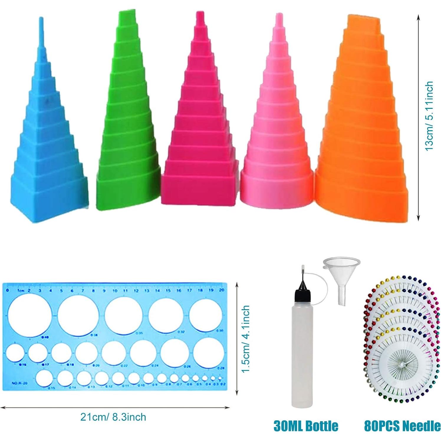 Kit de Quilling de Papel Woohome 33 PCS con 1600 Tiras