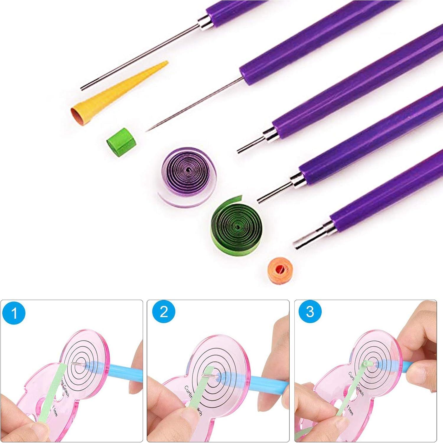 Kit de Quilling de Papel Woohome 33 PCS con 1600 Tiras