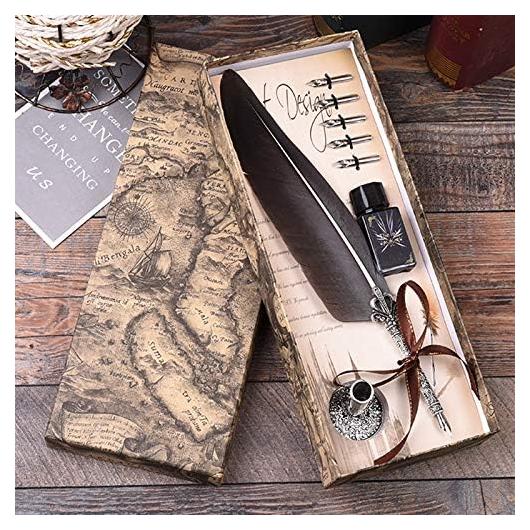 Juego de Plumas de Caligrafía GracesDawn con Tinta Negra