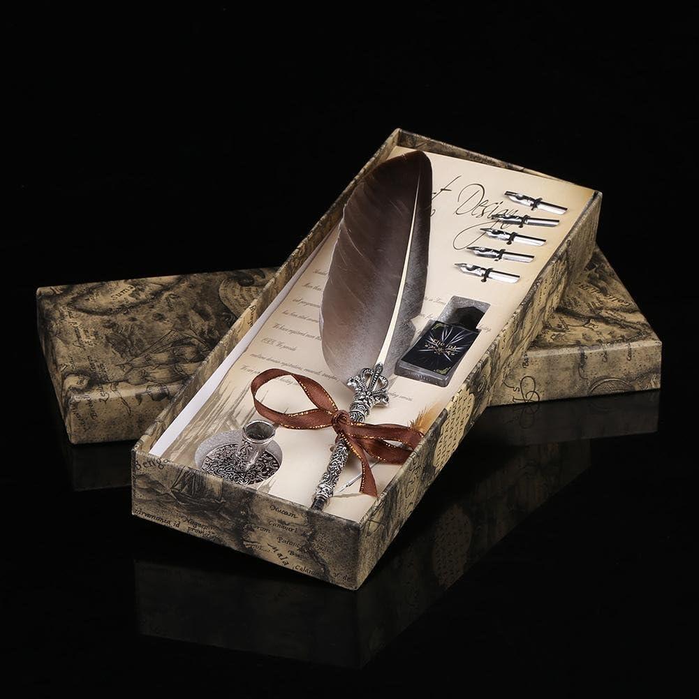 Juego de Plumas de Caligrafía GracesDawn con Tinta Negra